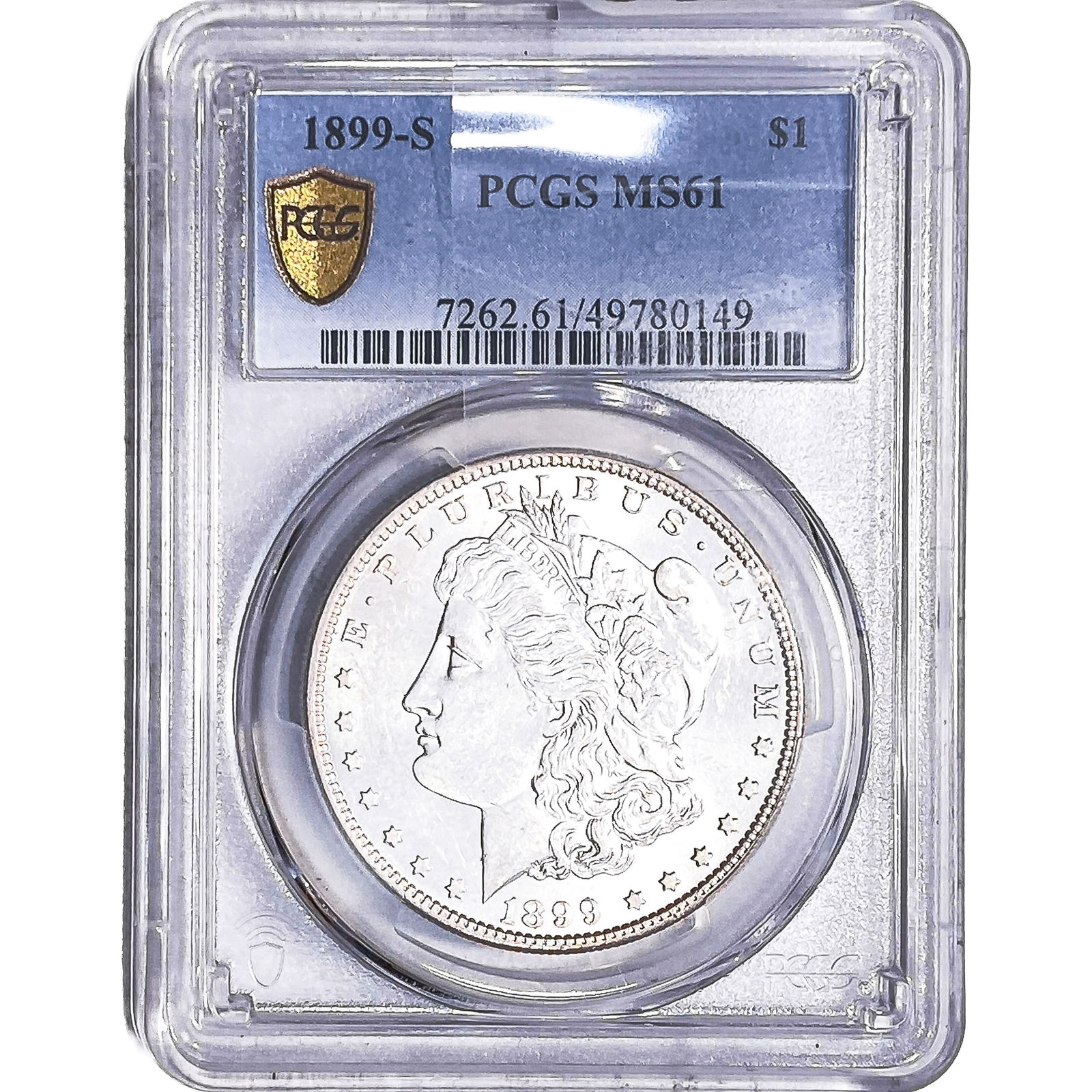 1899-S Morgan Silver Dollar PCGS MS61: 1899-S Morgan Silver Dollar PCGS MS61