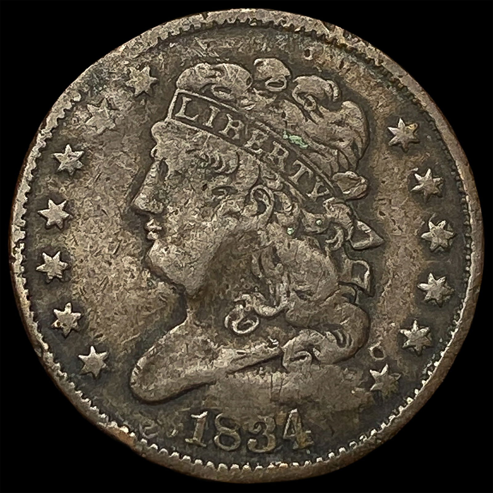 1834 Capped Bust Half Dime HIGH GRADE: 1834 Capped Bust Half Dime HIGH GRADE
