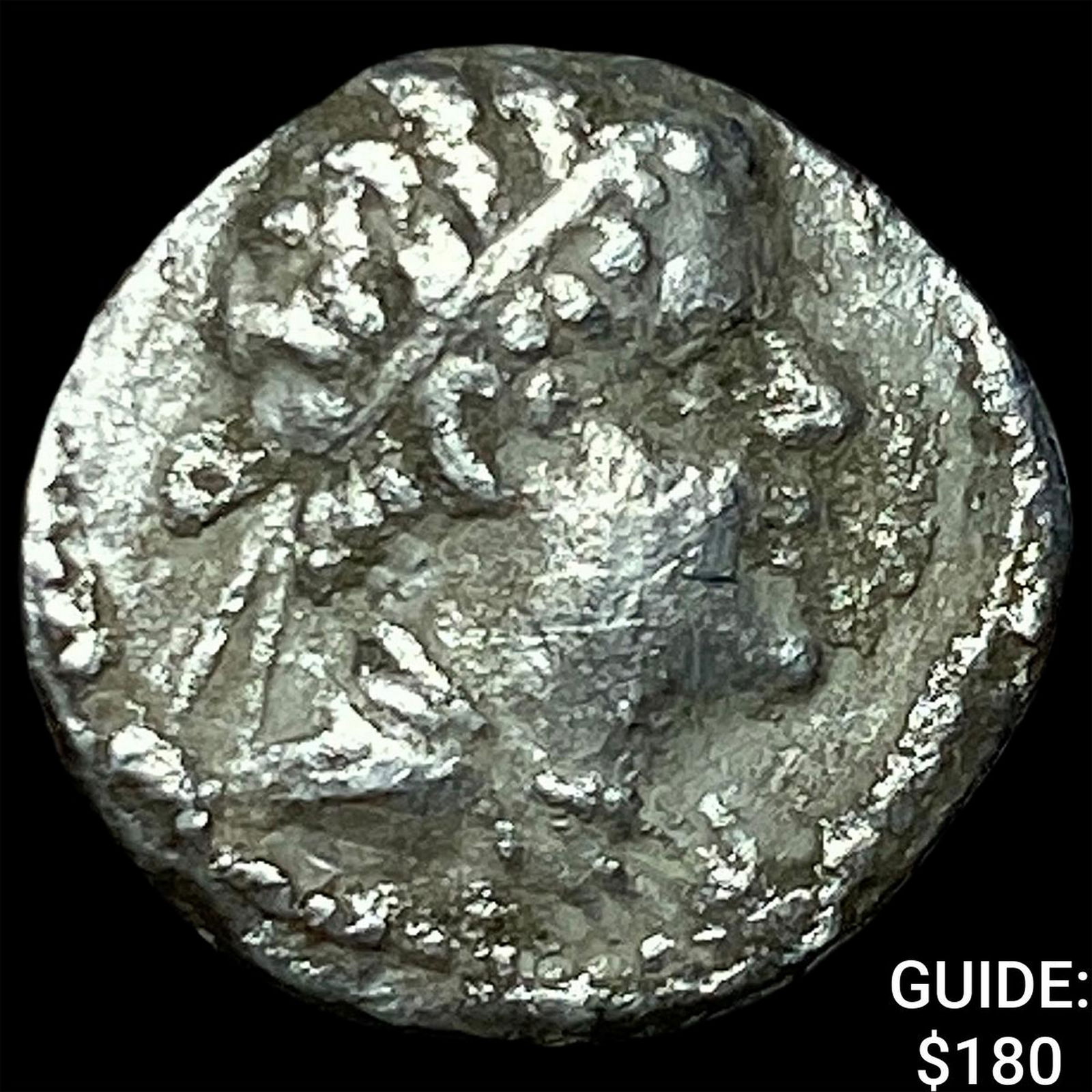 Greco-Bactria Eucratides I 171-145 BC Silver Obol NEARLY UNCIRCULATED: Greco-Bactria Eucratides I 171-145 BC Silver Obol NEARLY UNCIRCULATED