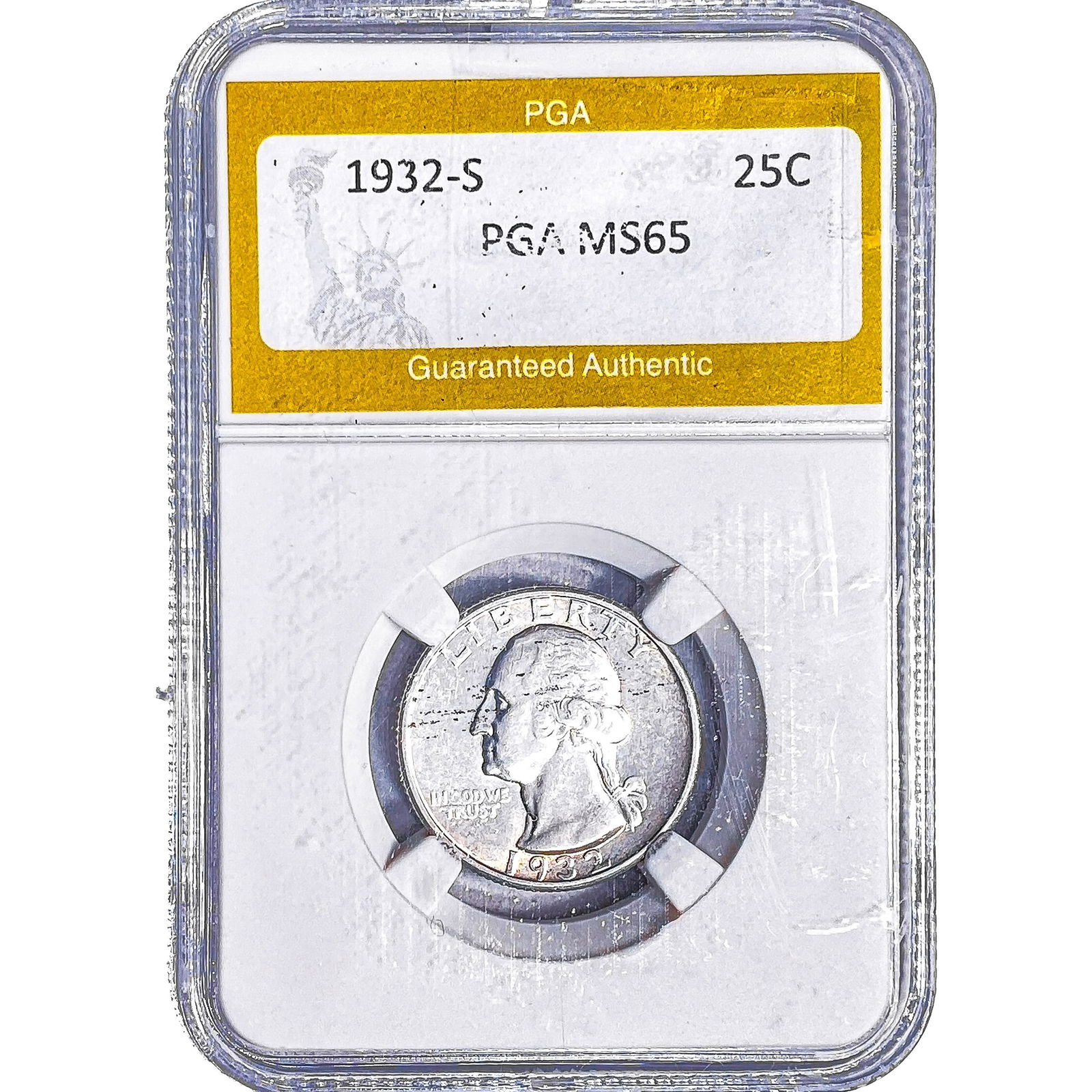 1932-S Washington Silver Quarter PGA MS65: 1932-S Washington Silver Quarter PGA MS65