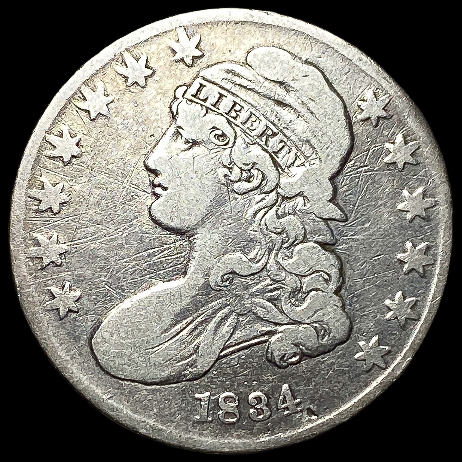 1834 Silver Capped Bust Half Dollar LIGHTLY CIRCULATED (1 of 2)