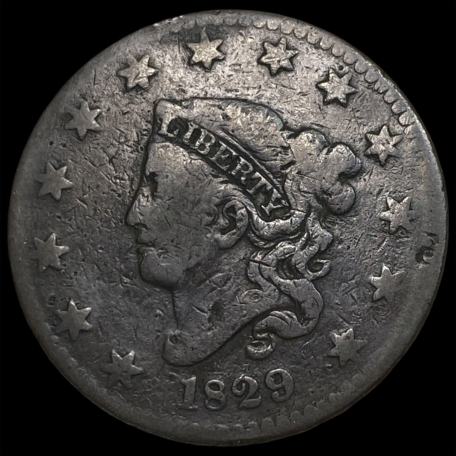 1829 Coronet Head Large Cent LIGHTLY CIRCULATED (1 of 2)