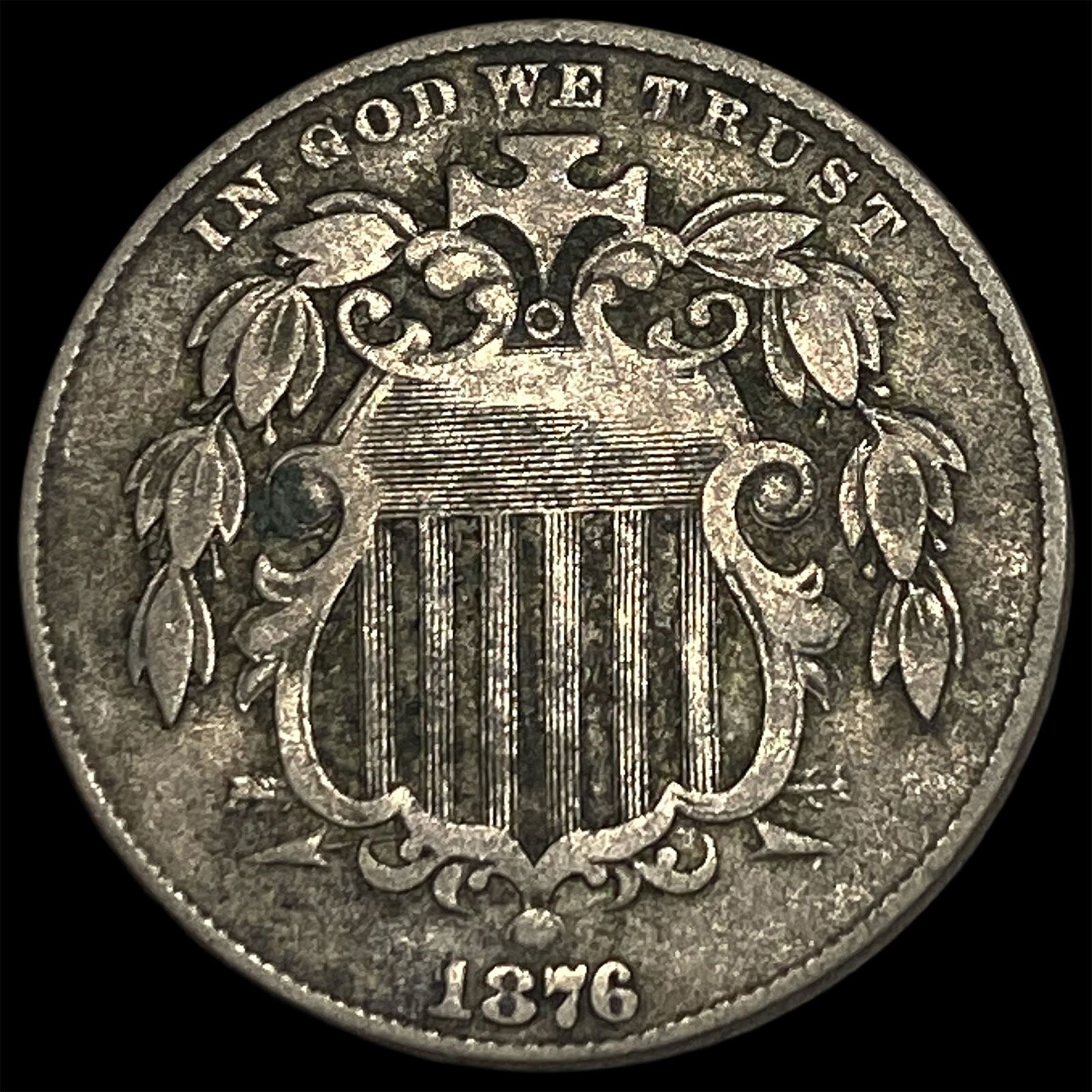 1876 Shield Nickel LIGHTLY CIRCULATED: 1876 Shield Nickel LIGHTLY CIRCULATED