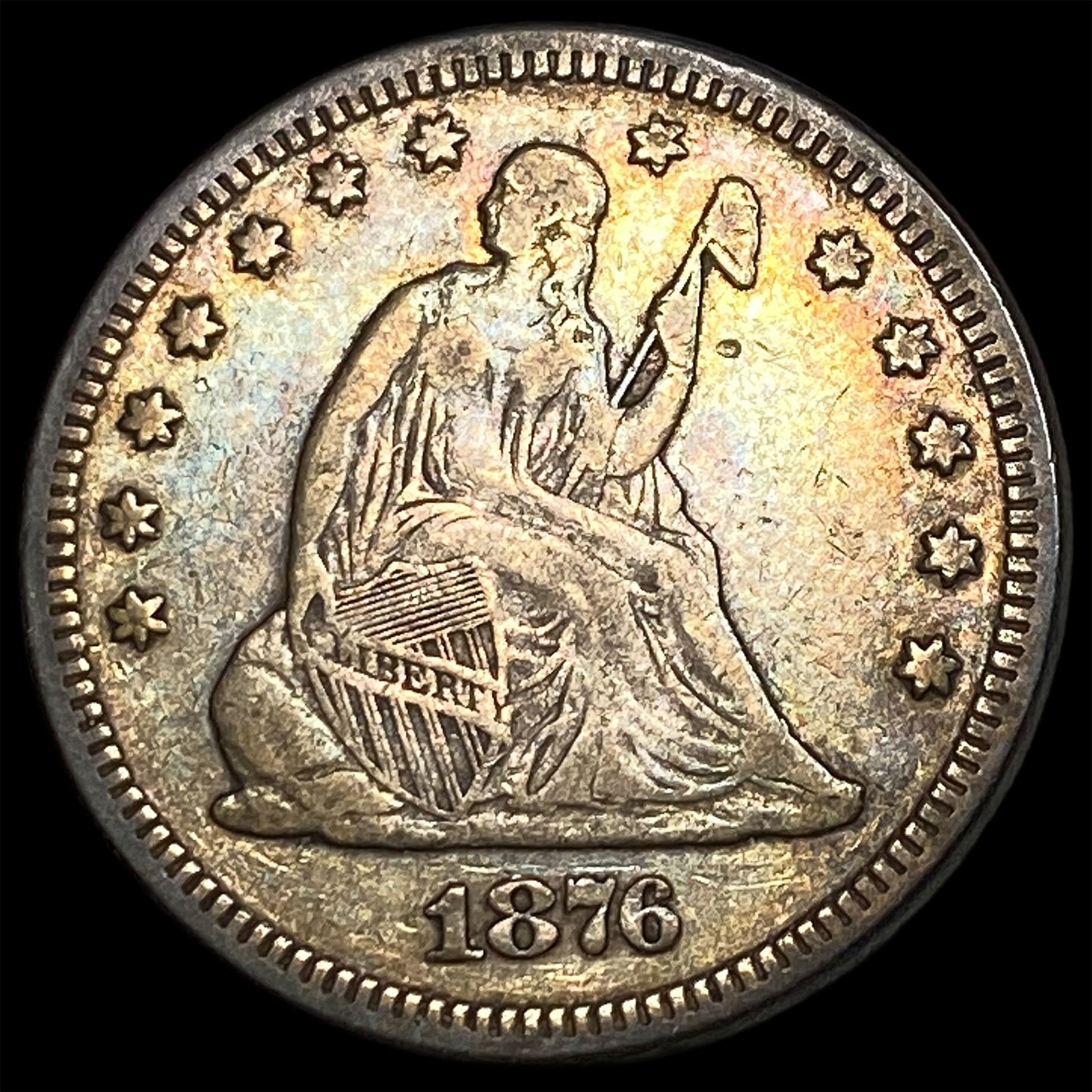 1876 Seated Liberty Quarter CLOSELY UNCIRCULATED: 1876 Seated Liberty Quarter CLOSELY UNCIRCULATED