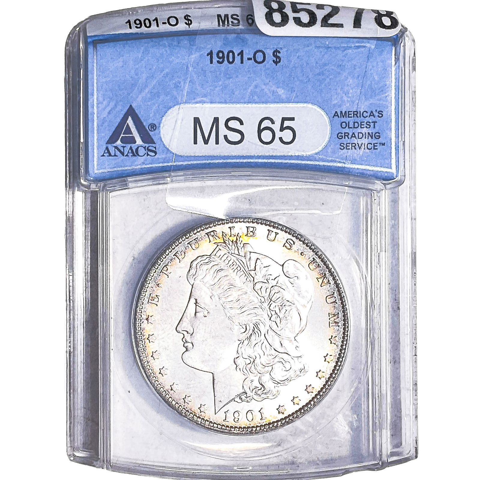 1901-O Morgan Silver Dollar ANACS MS65: 1901-O Morgan Silver Dollar ANACS MS65