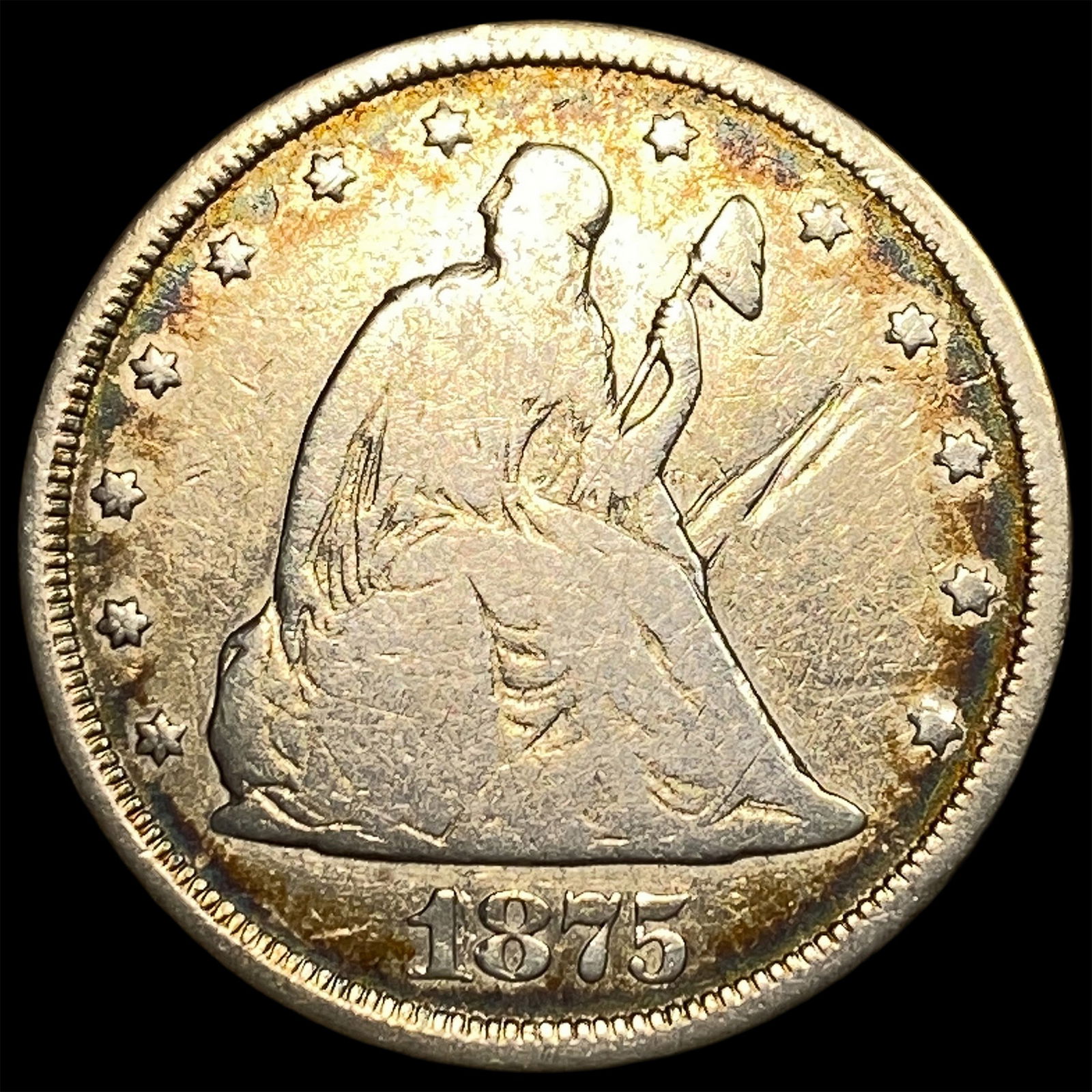 1875-CC Silver Twenty Cents NICELY CIRCULATED: 1875-CC Silver Twenty Cents NICELY CIRCULATED