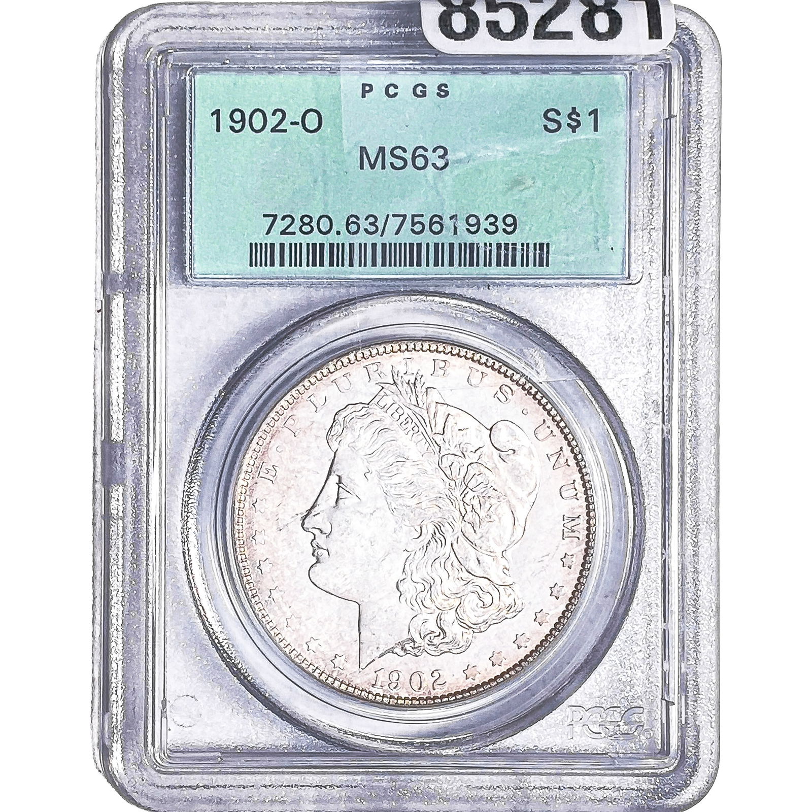1902-O Morgan Silver Dollar PCGS MS63: 1902-O Morgan Silver Dollar PCGS MS63