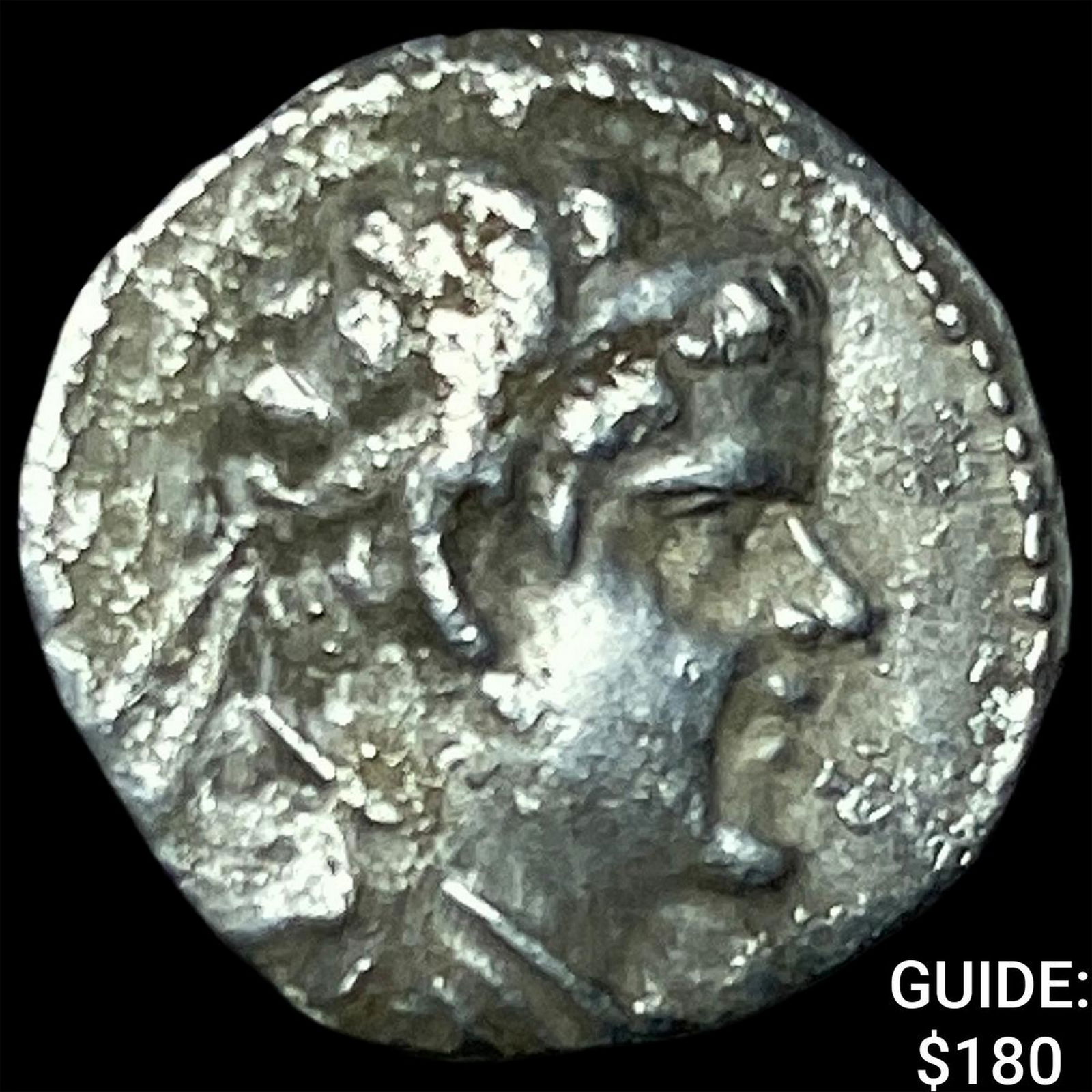 Greco-Bactria Eucratides I 171-145 BC Silver Obol NEARLY UNCIRCULATED: Greco-Bactria Eucratides I 171-145 BC Silver Obol NEARLY UNCIRCULATED