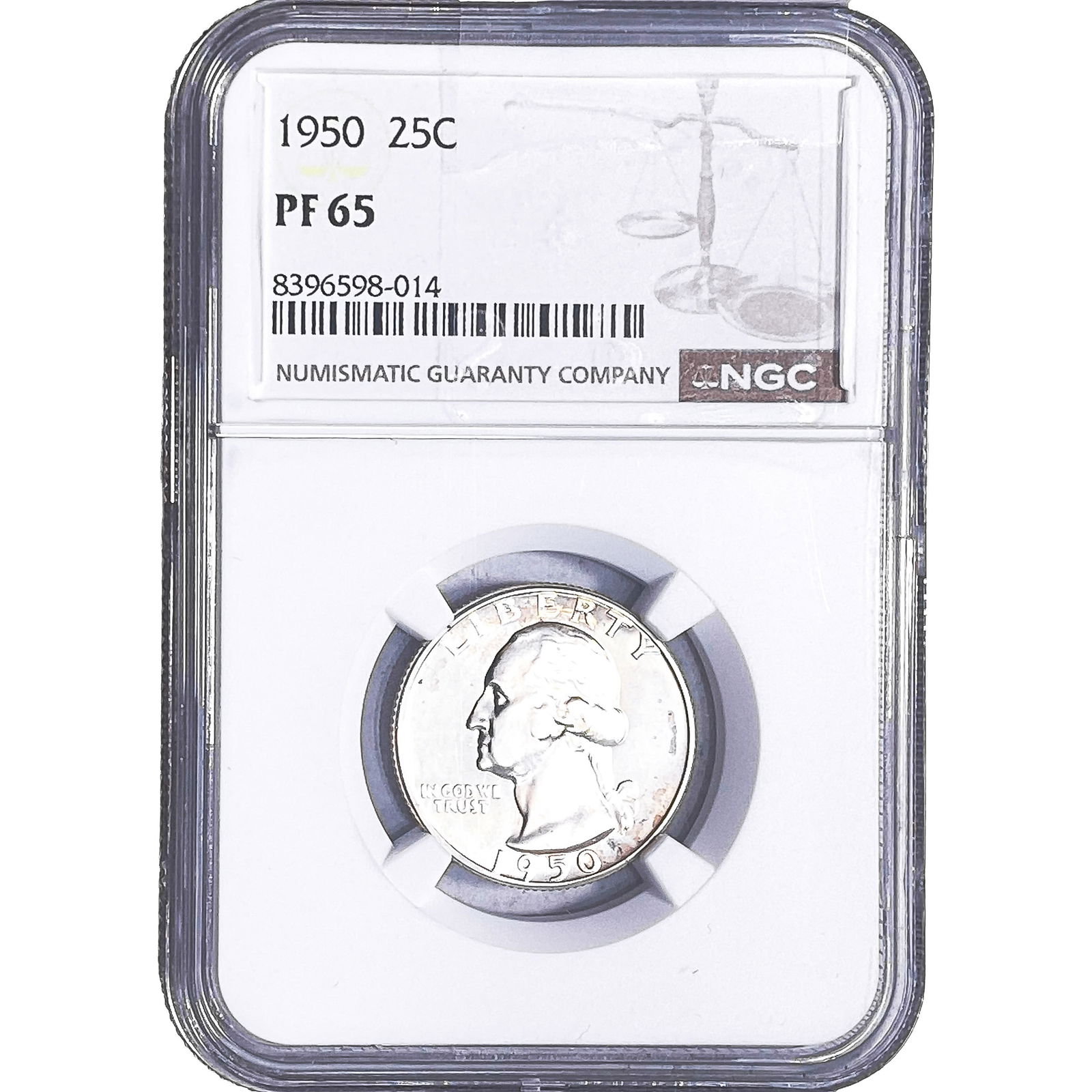 1950 Washington Silver Quarter NGC PF65: 1950 Washington Silver Quarter NGC PF65