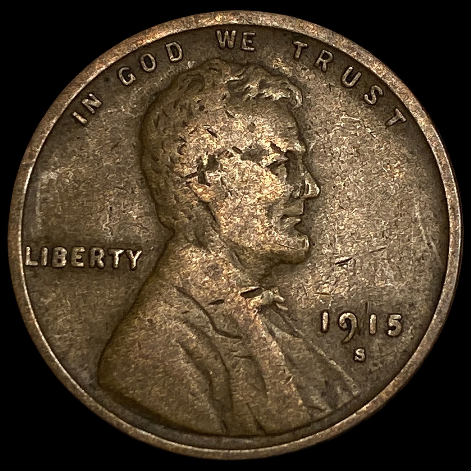 1915-S Lincoln Wheat Cent LIGHTLY CIRCULATED: 1915-S Lincoln Wheat Cent LIGHTLY CIRCULATED