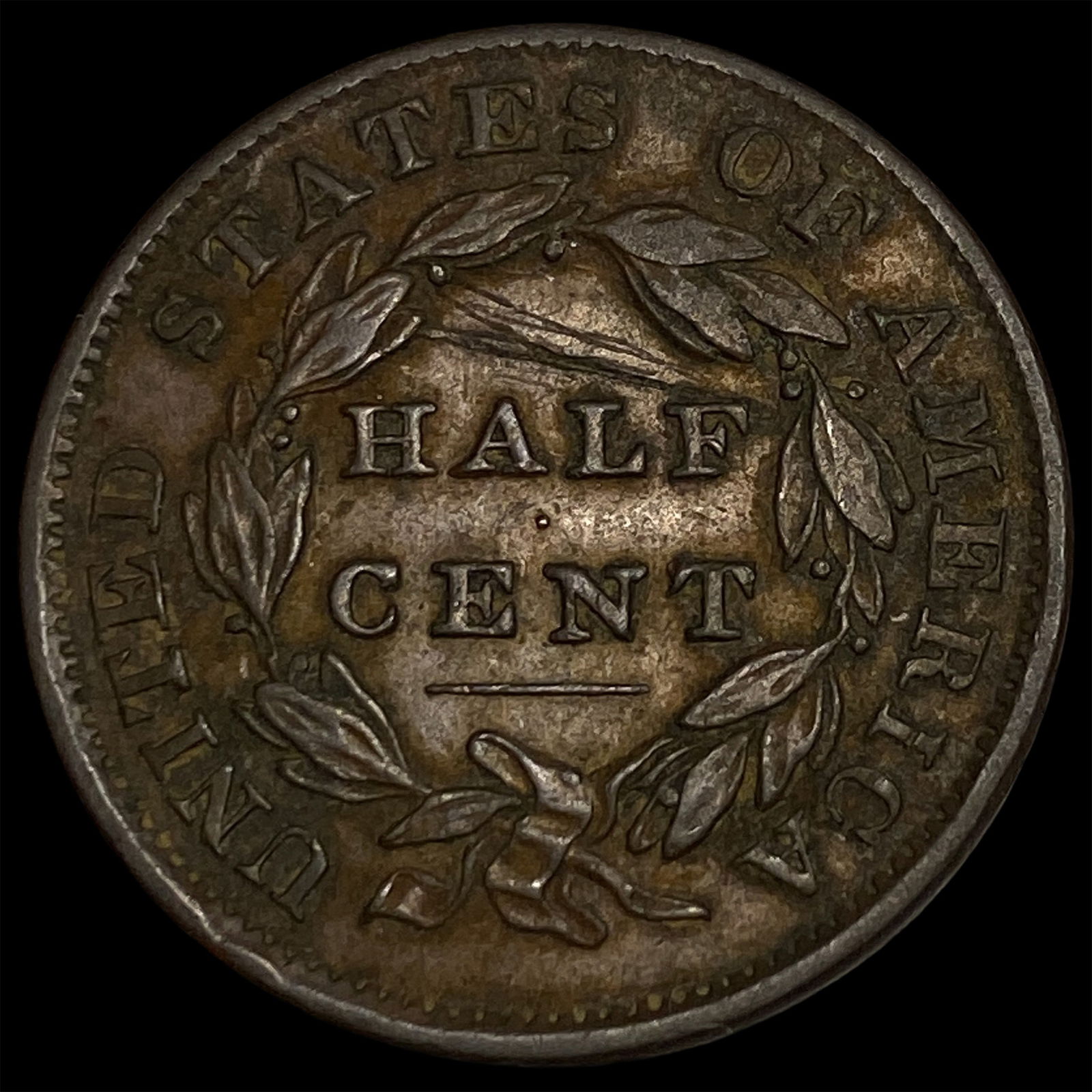 1834 Copper Half Cent CLOSELY UNCIRCULATED - 2