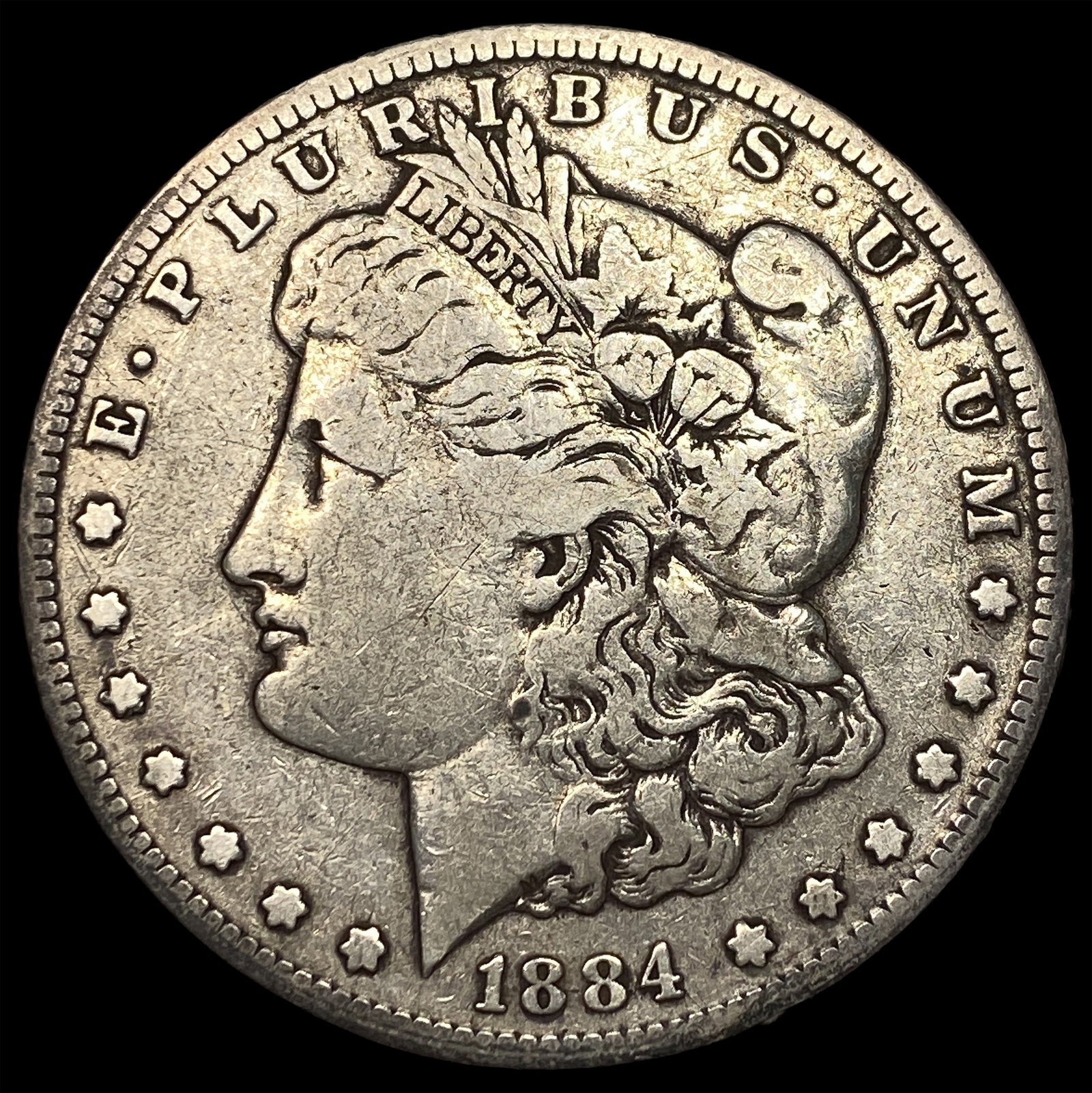 1884-S Silver Morgan Dollar LIGHTLY CIRCULATED: 1884-S Silver Morgan Dollar LIGHTLY CIRCULATED