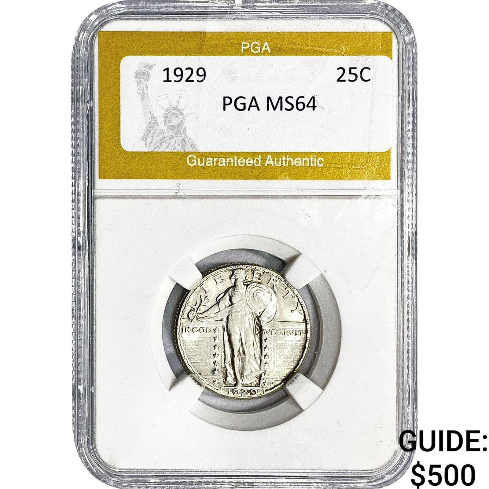 1929 Standing Liberty Quarter PGA MS64: 1929 Standing Liberty Quarter PGA MS64