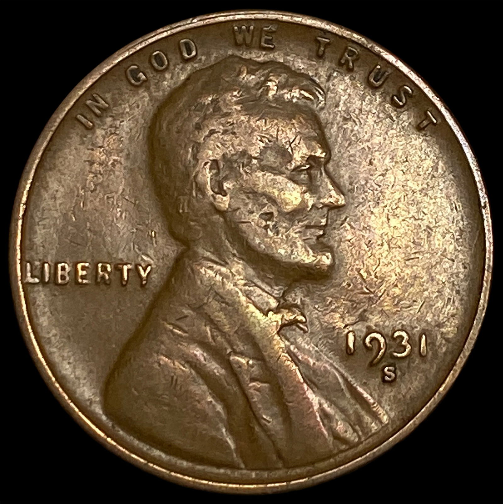 1931-S Lincoln Wheat Cent NEARLY UNCIRCULATED: 1931-S Lincoln Wheat Cent NEARLY UNCIRCULATED