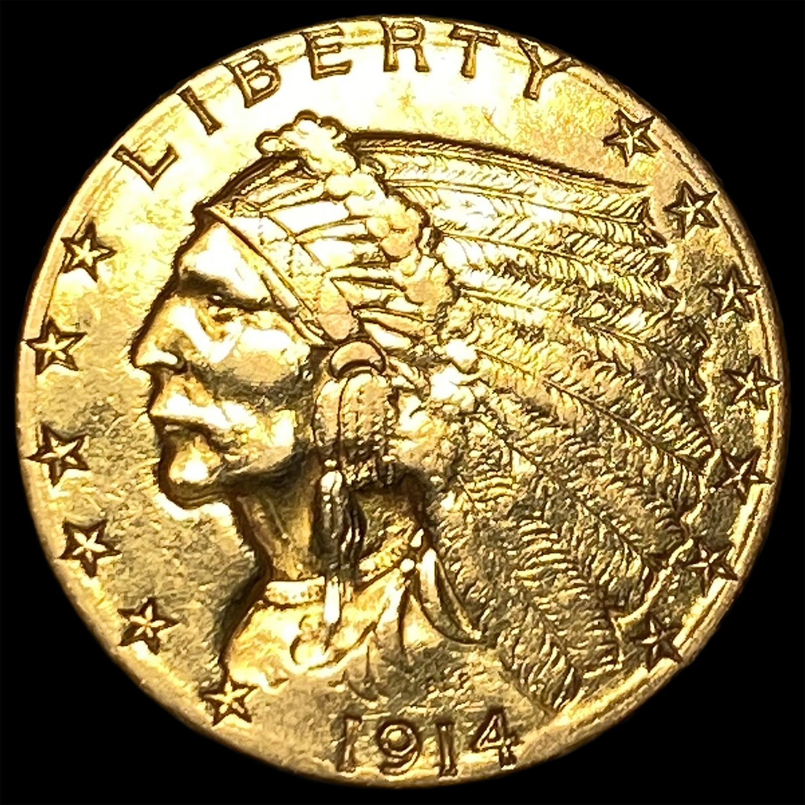 1914 Indian Head Gold $2.50 Quarter Eagle UNCIRCULATED (1 of 2)