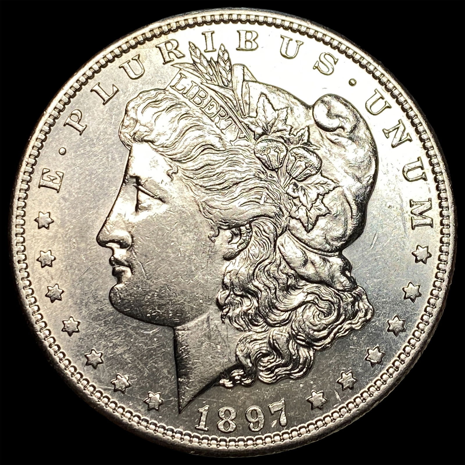 1897-S Silver Morgan Dollar CHOICE AU: 1897-S Silver Morgan Dollar CHOICE AU
