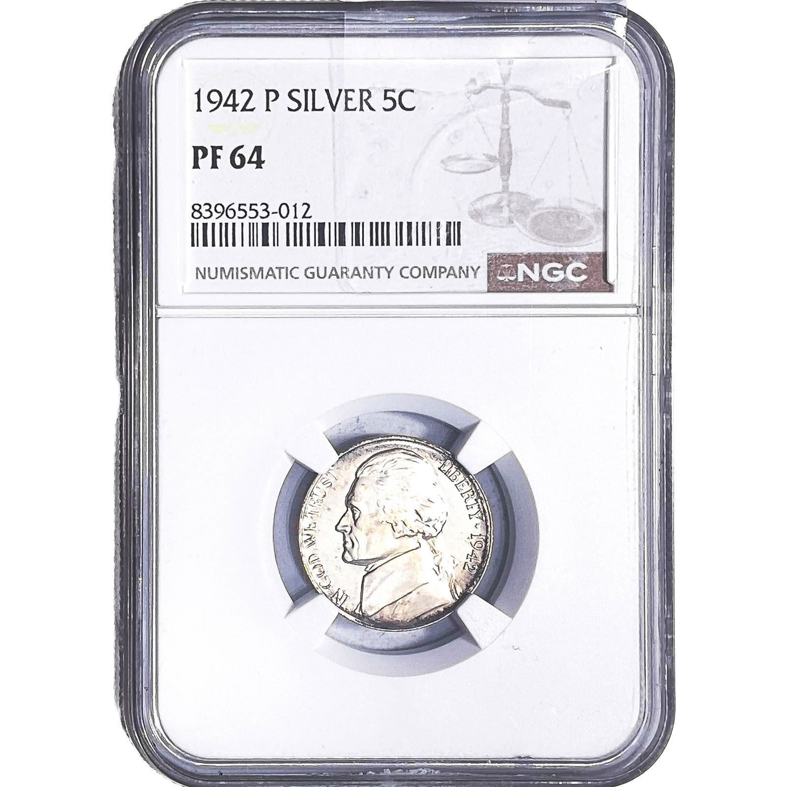 1942 Jefferson Nickel NGC PF64: 1942 Jefferson Nickel NGC PF64