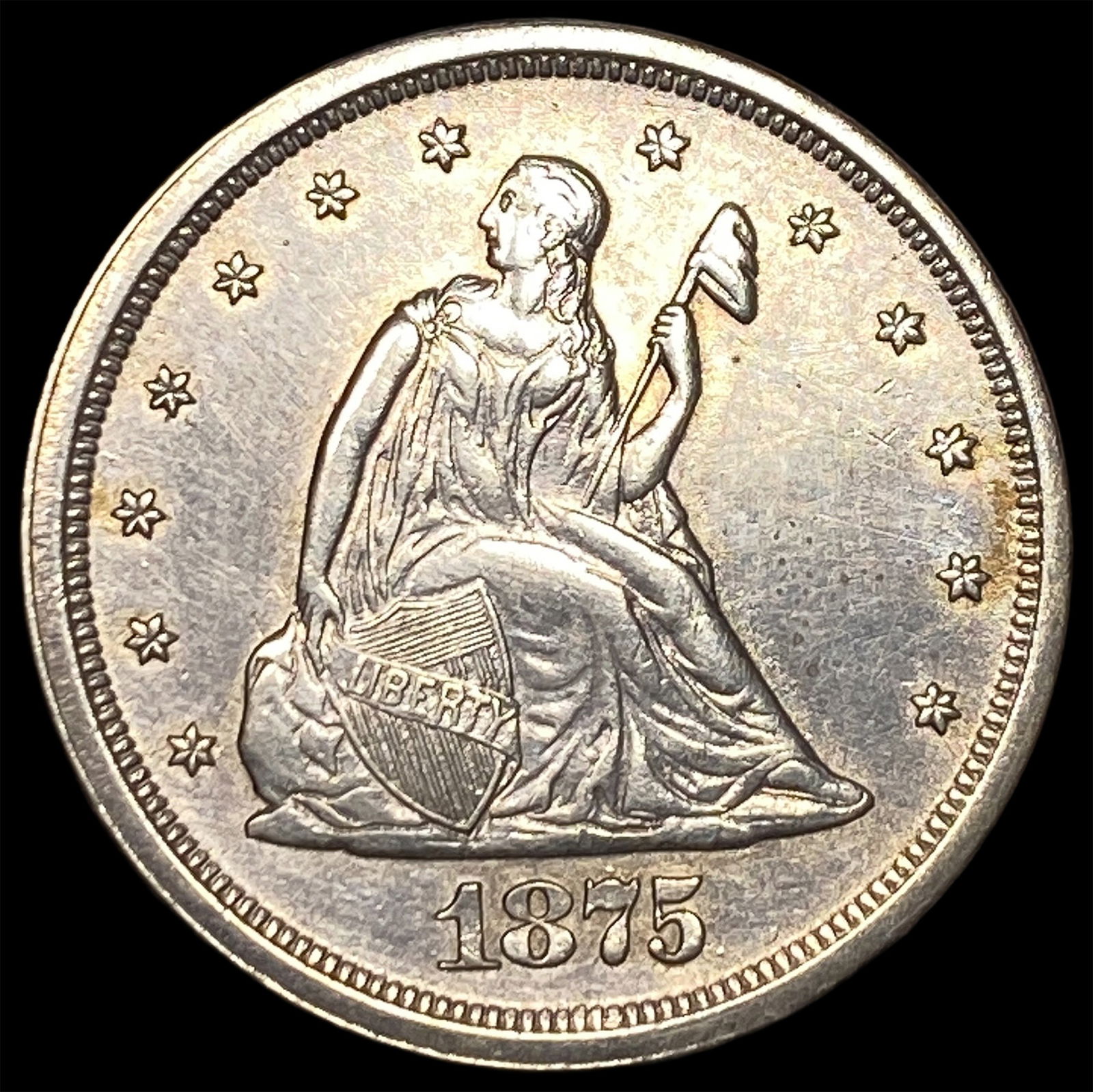 1875-S Silver Twenty Cents CHOICE AU (1 of 2)