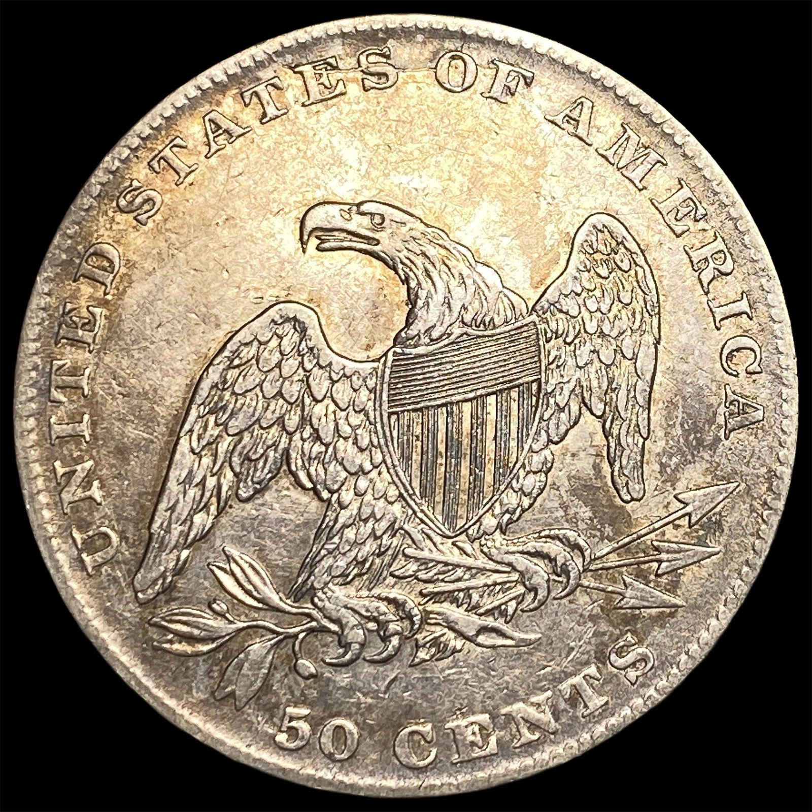 1837 Capped Bust Half Dollar CLOSELY UNCIRCULATED - 2