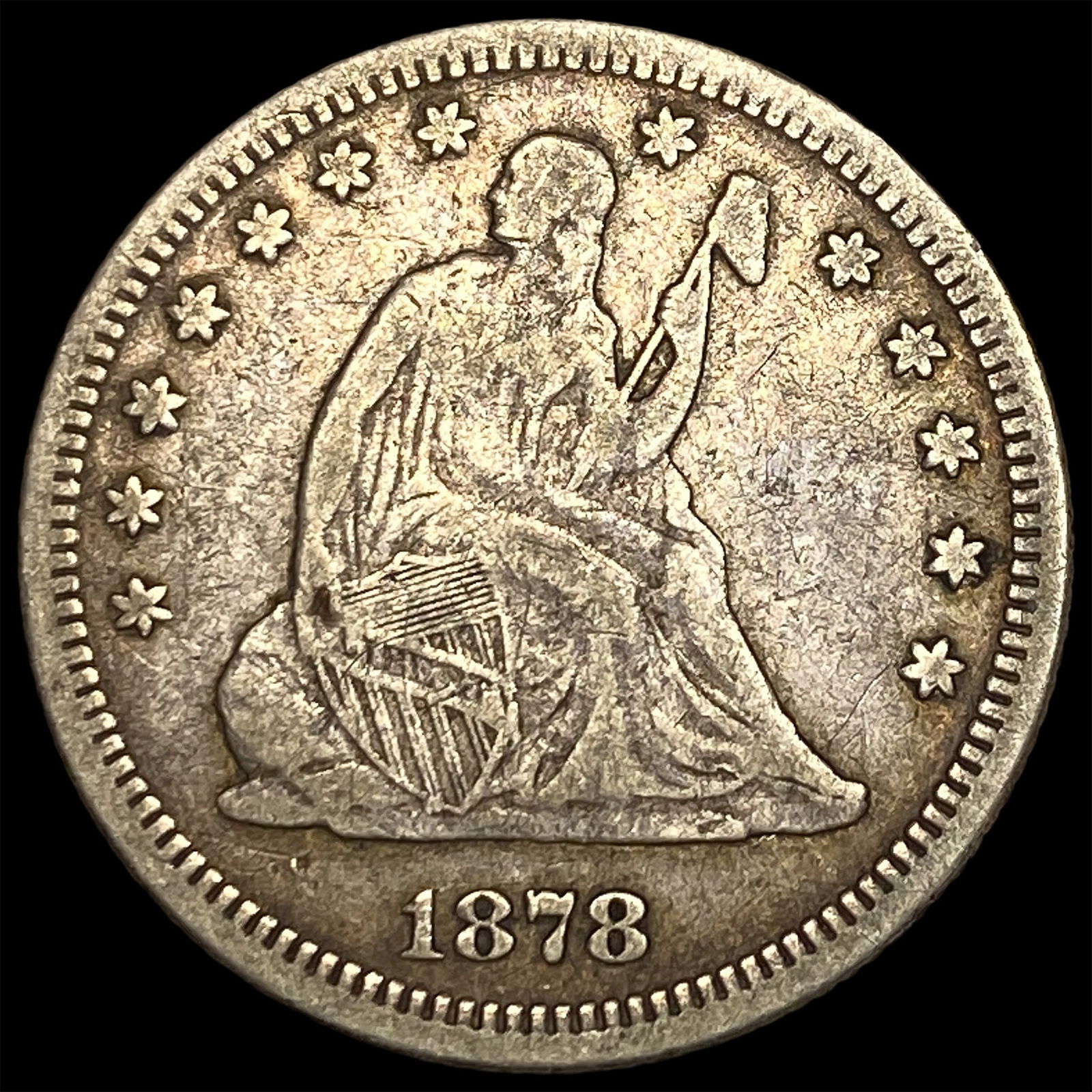 1878 Seated Liberty Quarter LIGHTLY CIRCULATED: 1878 Seated Liberty Quarter LIGHTLY CIRCULATED