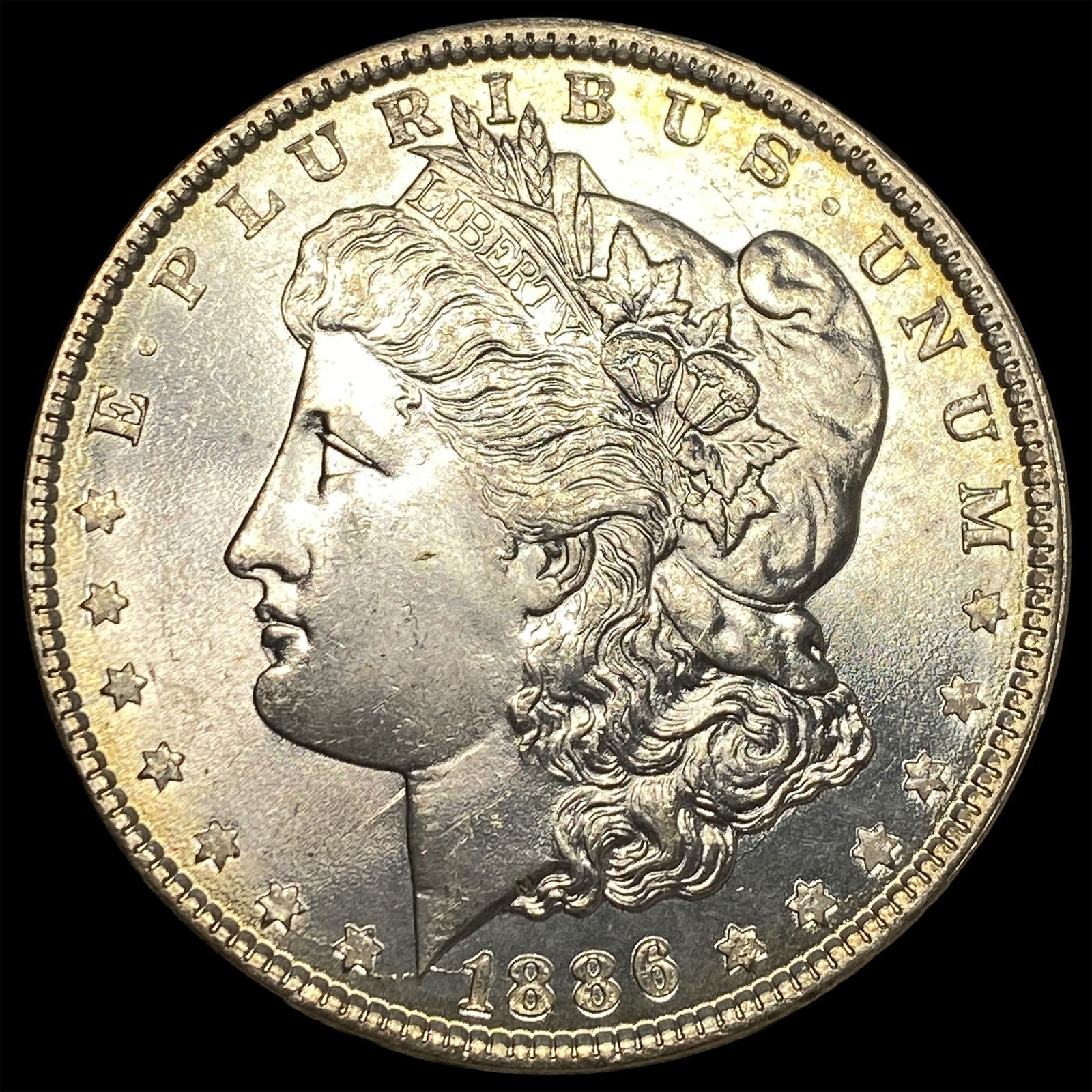 1886 Morgan Silver Dollar GEM BU: 1886 Morgan Silver Dollar GEM BU