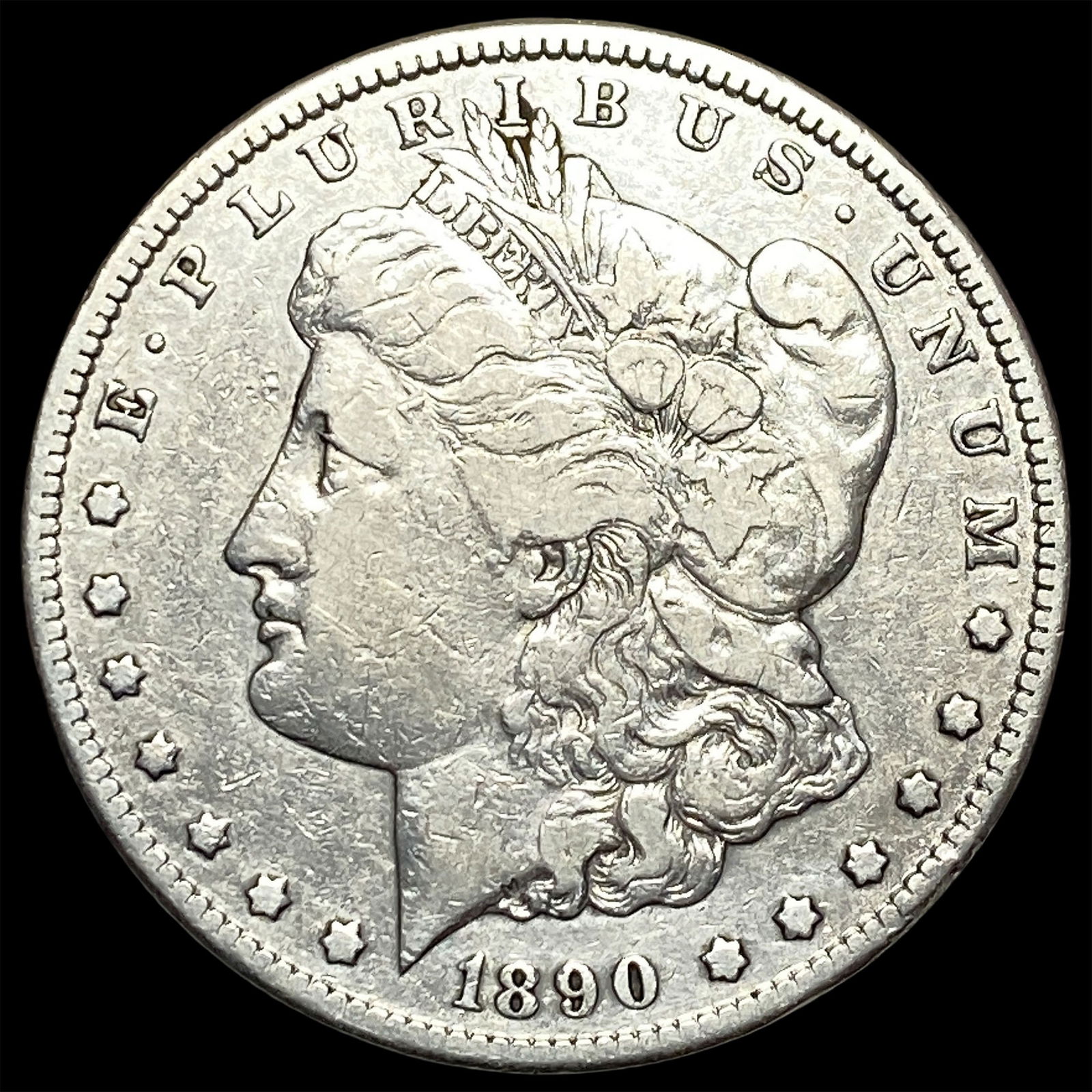 1890-CC Silver Morgan Dollar LIGHTLY CIRCULATED: 1890-CC Silver Morgan Dollar LIGHTLY CIRCULATED
