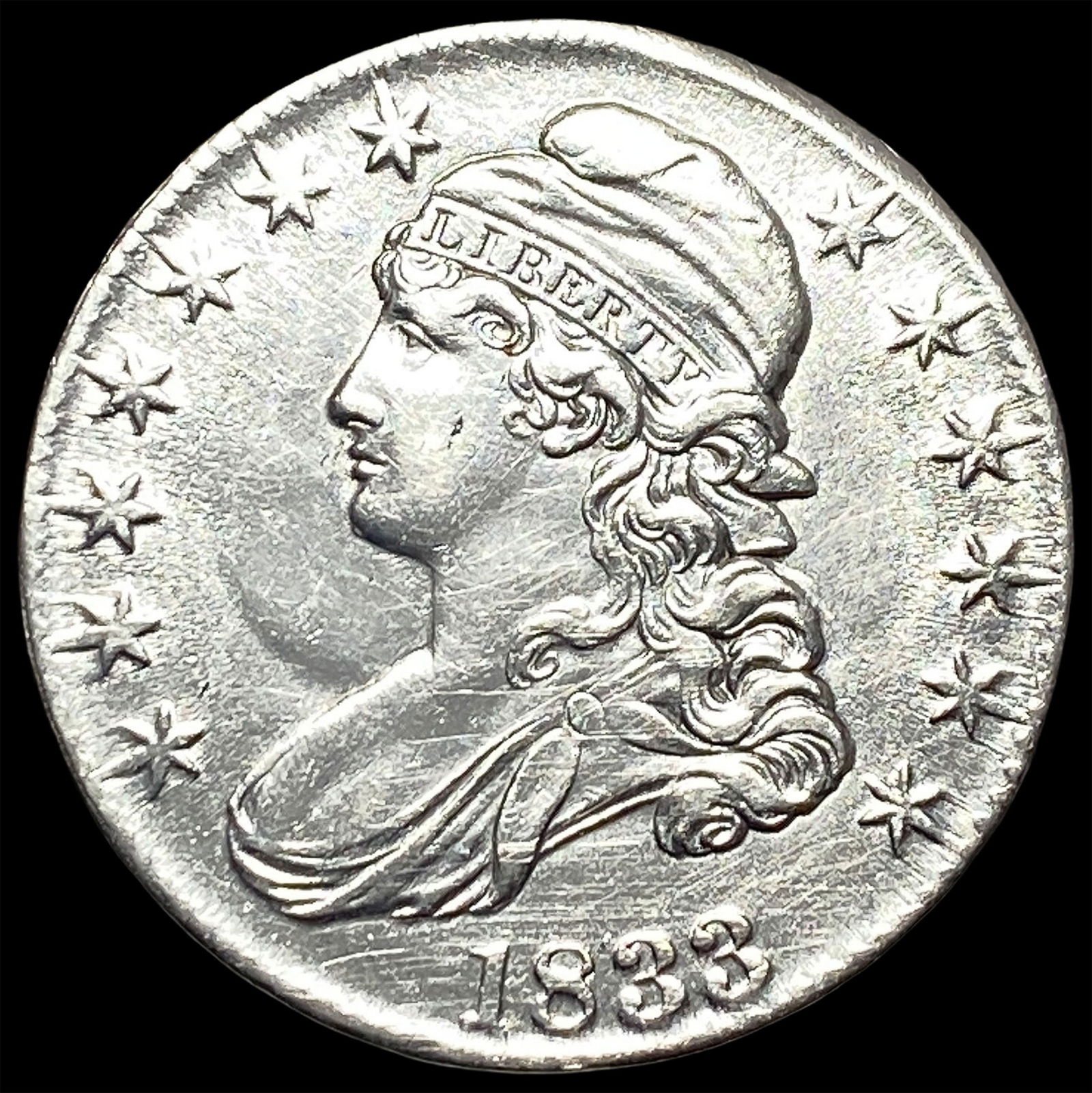 1833 Capped Bust Half Dollar CLOSELY UNCIRCULATED (1 of 2)