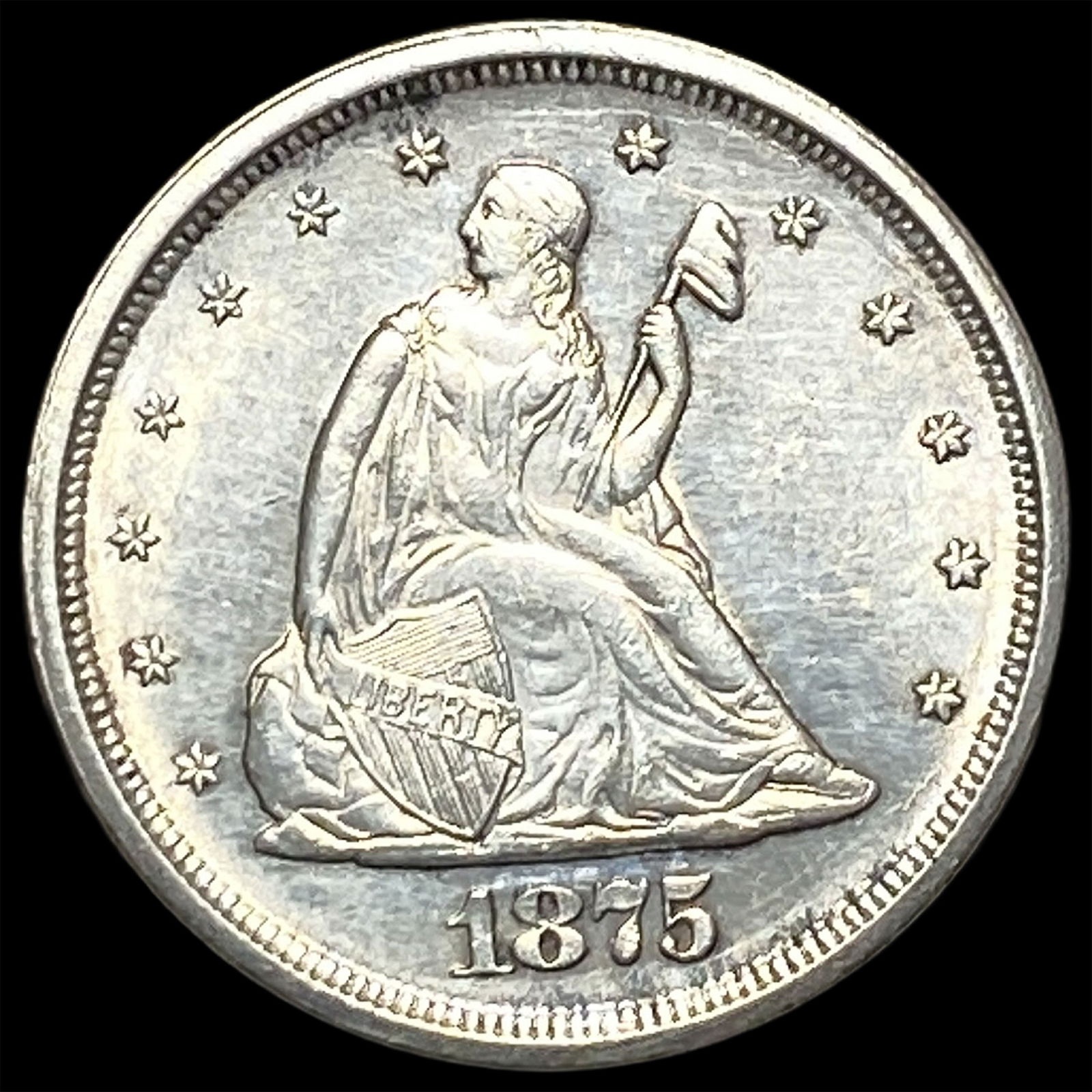 1875-S Silver Twenty Cent Piece UNCIRCULATED (1 of 2)