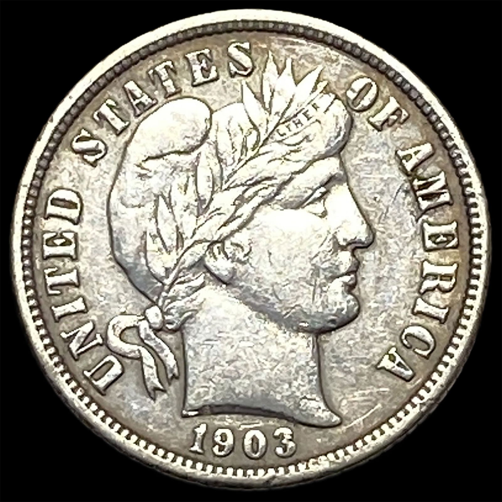 1903-O Silver Barber Dime CLOSELY UNCIRCULATED: 1903-O Silver Barber Dime CLOSELY UNCIRCULATED