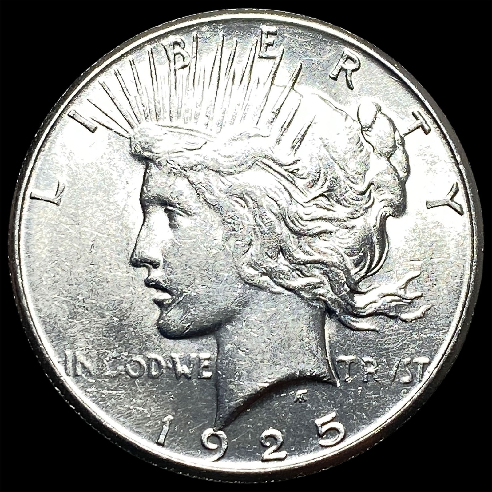 1925-S Silver Peace Dollar CHOICE AU: 1925-S Silver Peace Dollar CHOICE AU