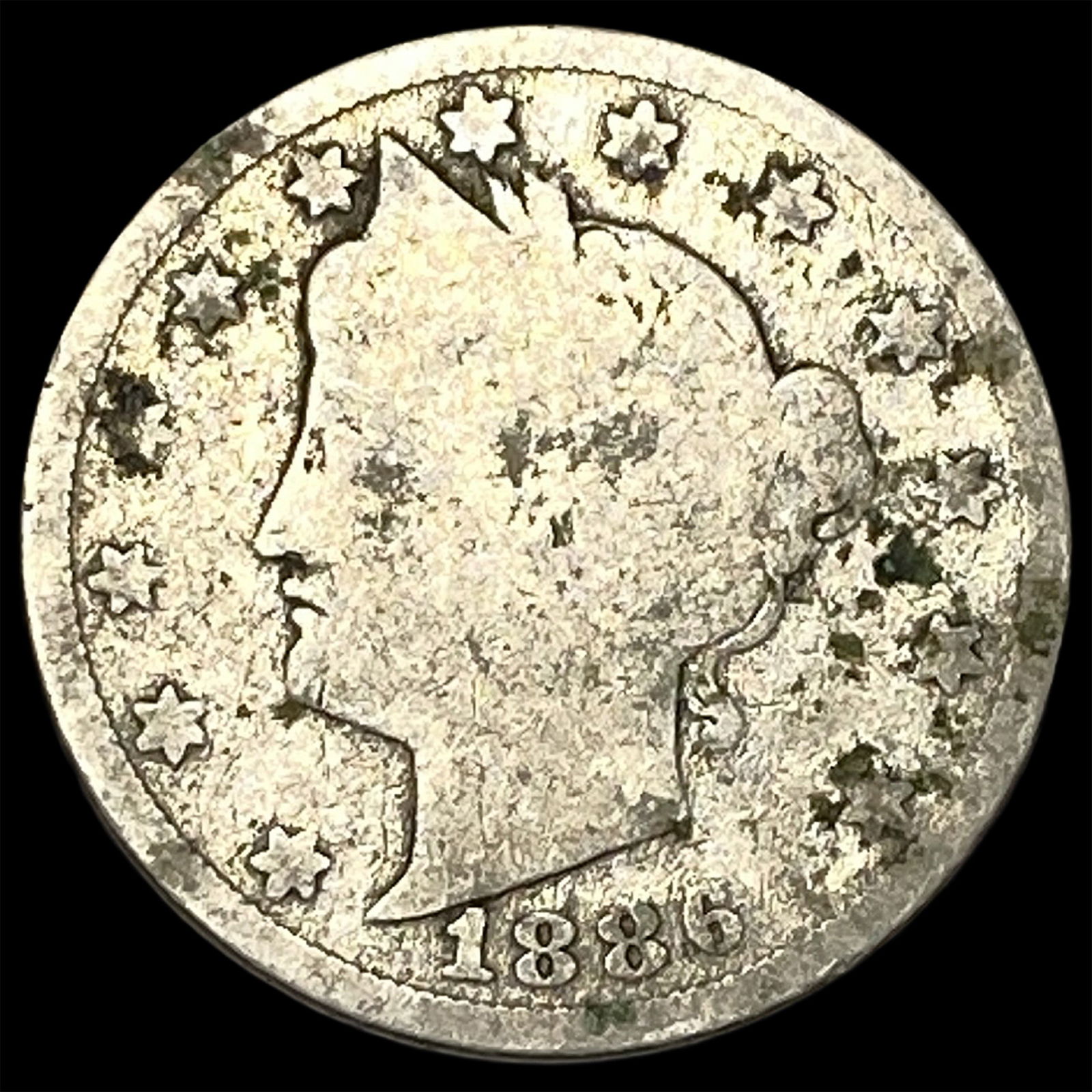 1886 Liberty Head Nickel NICELY CIRCULATED: 1886 Liberty Head Nickel NICELY CIRCULATED