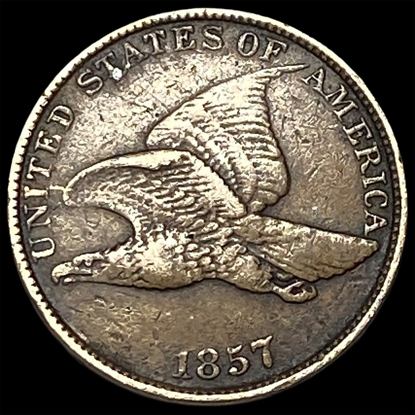 1857 Flying Eagle Cent CLOSELY UNCIRCULATED (1 of 2)