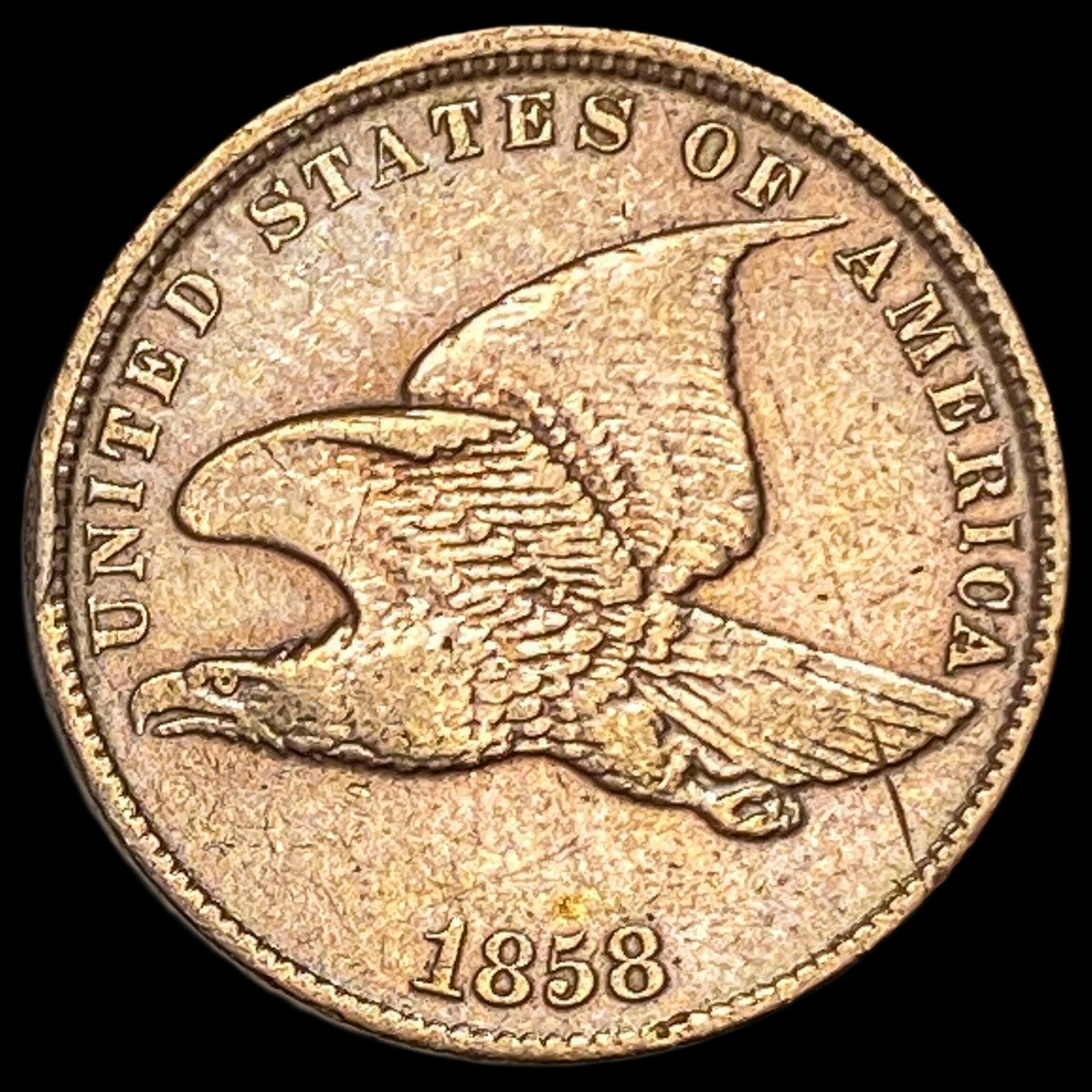 1858 Flying Eagle Cent CLOSELY UNCIRCULATED: 1858 Flying Eagle Cent CLOSELY UNCIRCULATED