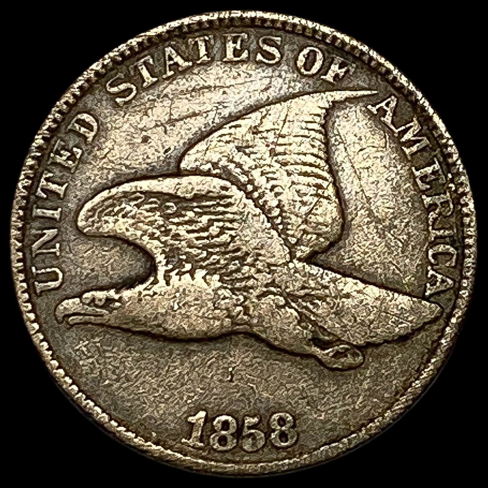 1858 Flying Eagle Cent LIGHTLY CIRCULATED: 1858 Flying Eagle Cent LIGHTLY CIRCULATED