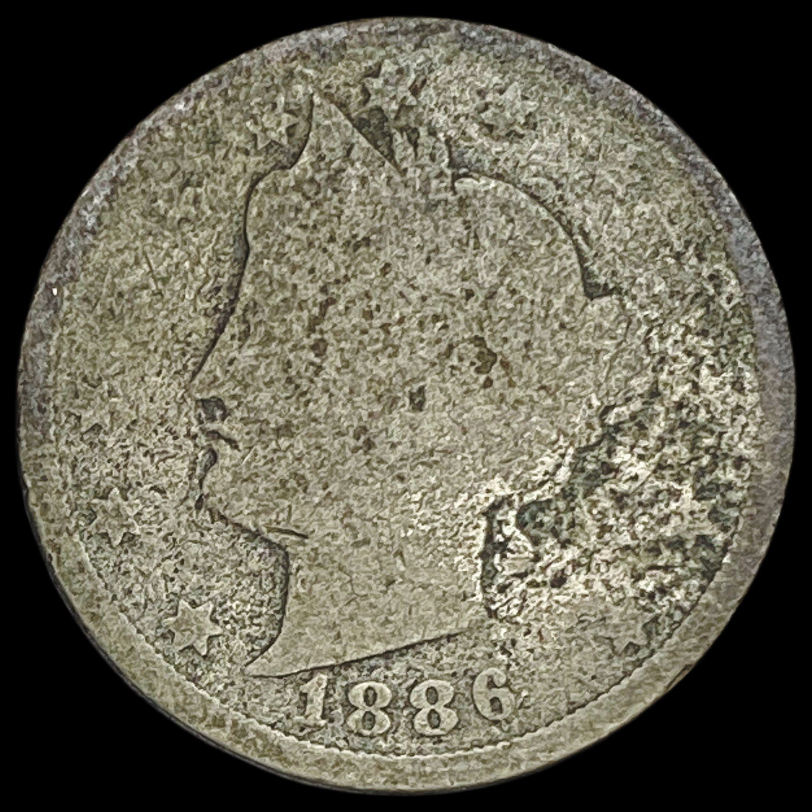 1886 Liberty Head Nickel NICELY CIRCULATED: 1886 Liberty Head Nickel NICELY CIRCULATED