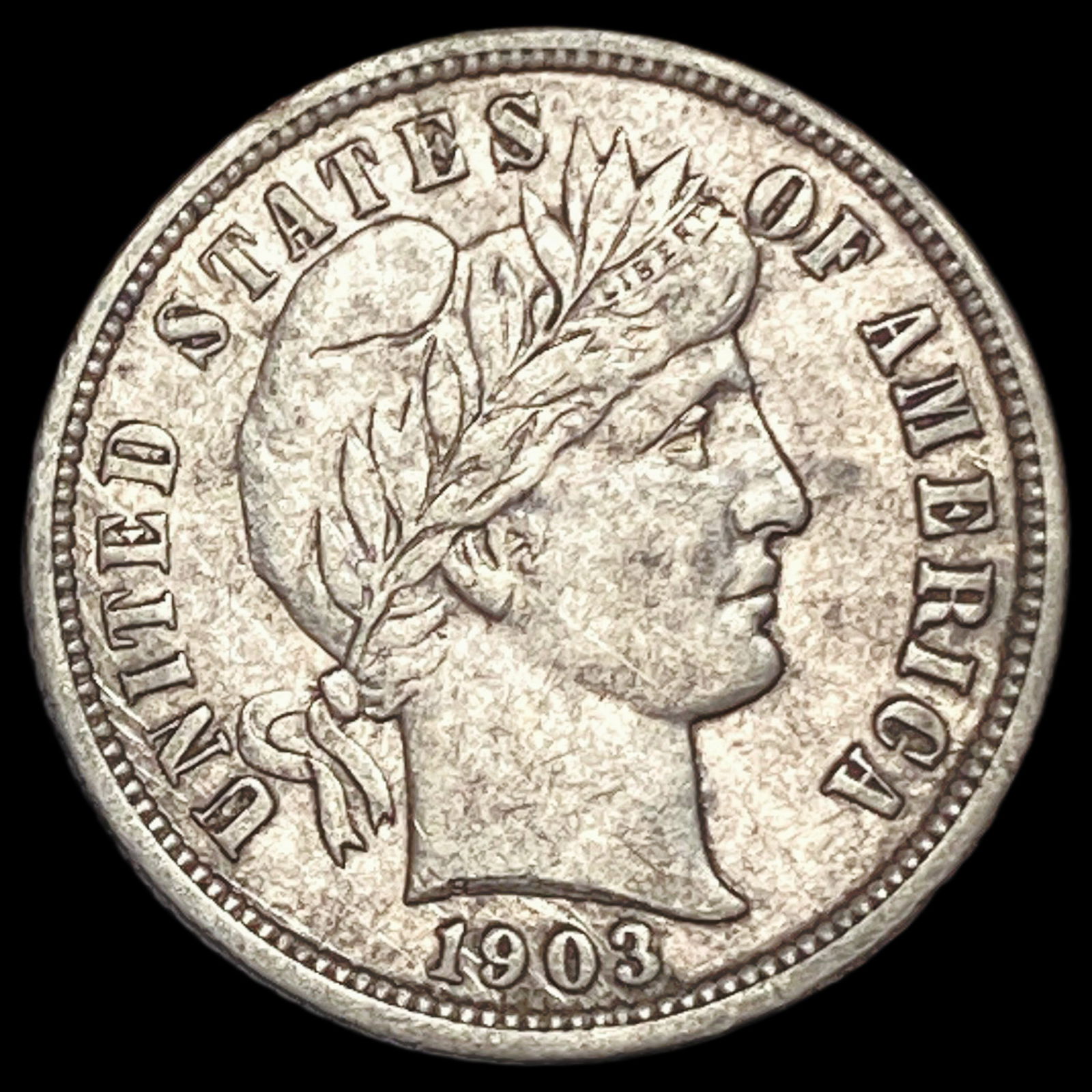 1903-O Silver Barber Dime CLOSELY UNCIRCULATED: 1903-O Silver Barber Dime CLOSELY UNCIRCULATED