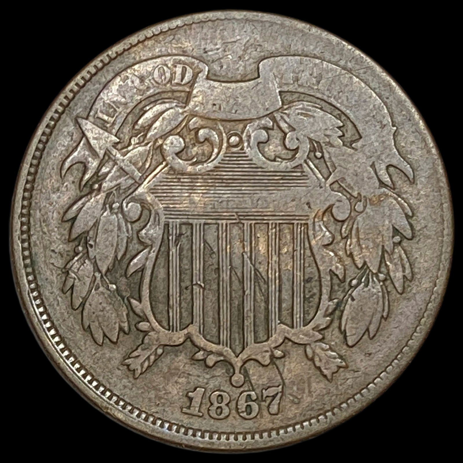 1867 Two-Cent Piece LIGHTLY CIRCULATED: 1867 Two-Cent Piece LIGHTLY CIRCULATED