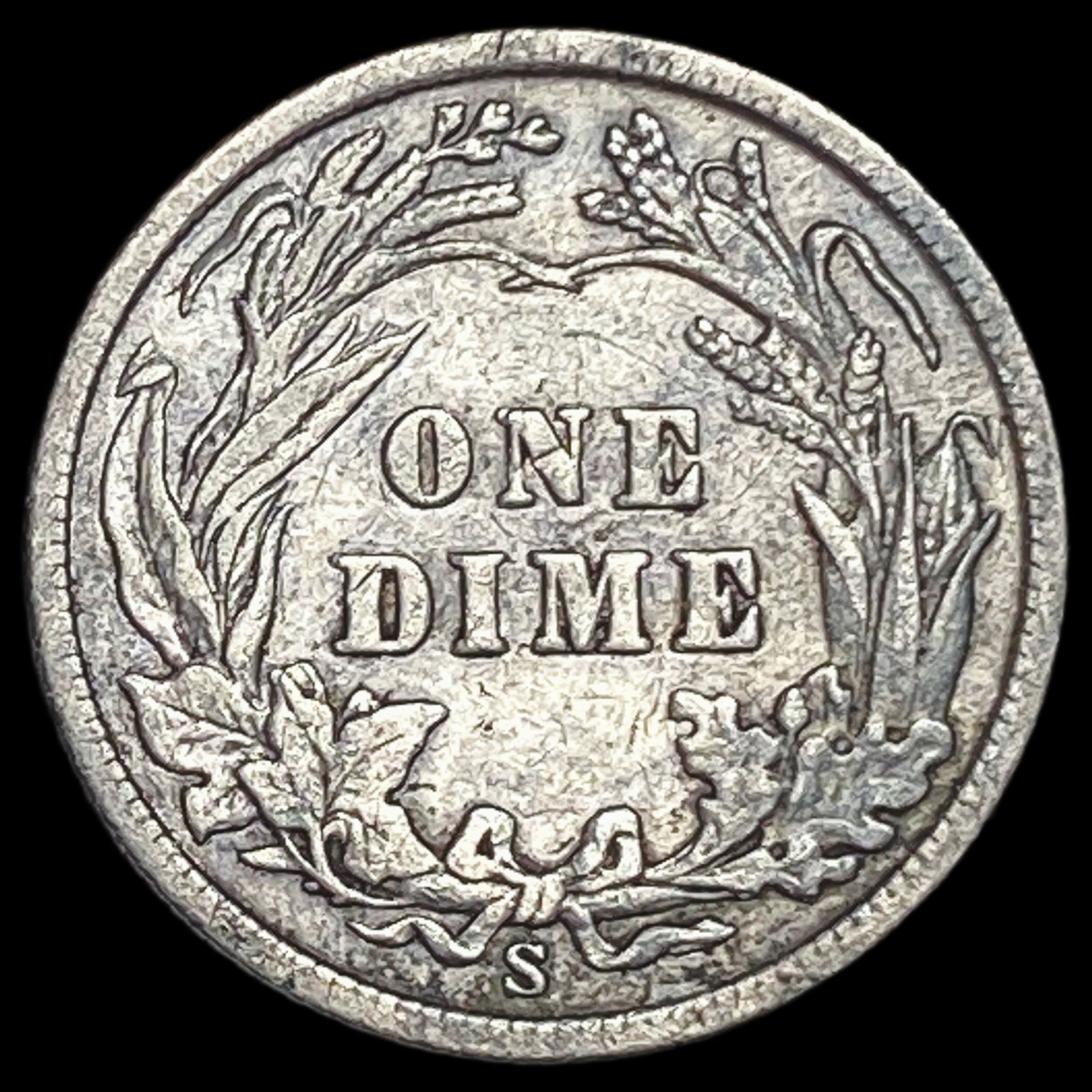 1908-S Silver Barber Dime CLOSELY UNCIRCULATED - 2