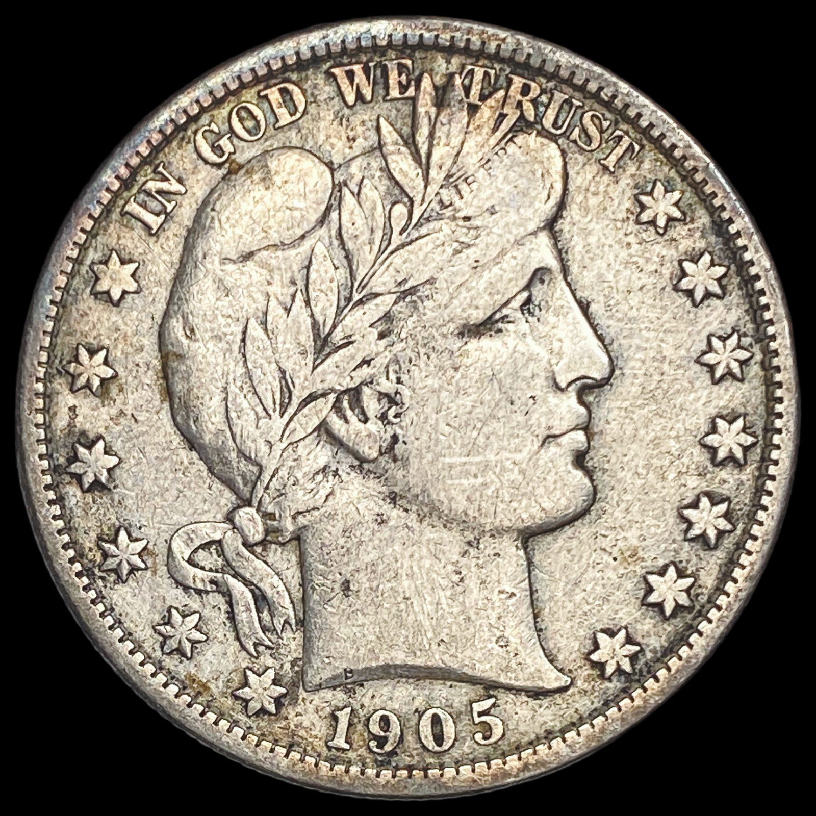1905-S Silver Barber Half Dollar LIGHTLY CIRCULATED (1 of 2)