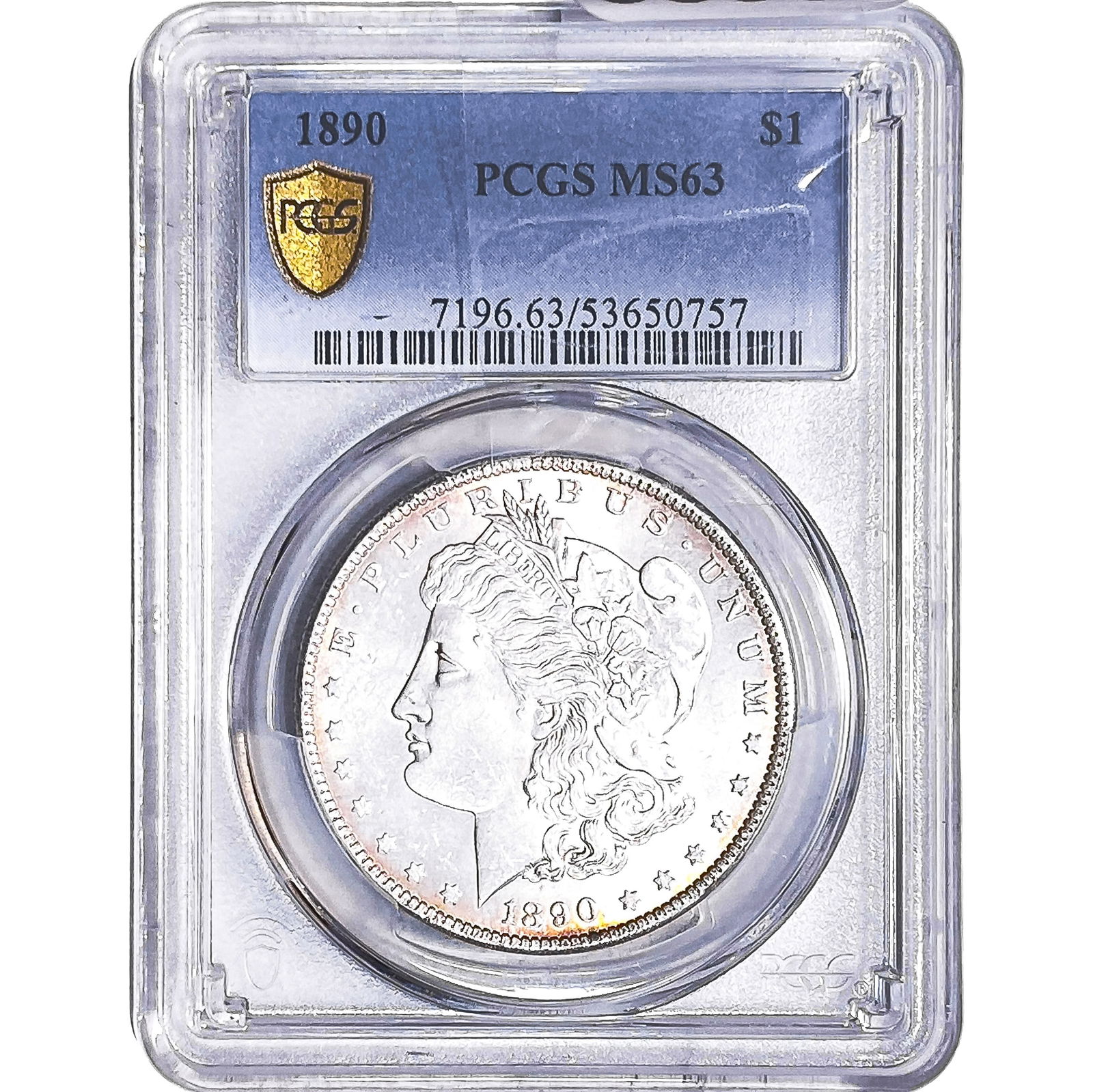 1890 Morgan Silver Dollar PCGS MS63: 1890 Morgan Silver Dollar PCGS MS63