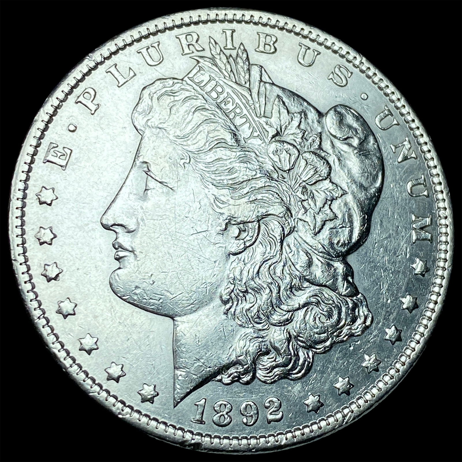 1892 Silver Morgan Dollar CLOSELY UNCIRCULATED: 1892 Silver Morgan Dollar CLOSELY UNCIRCULATED