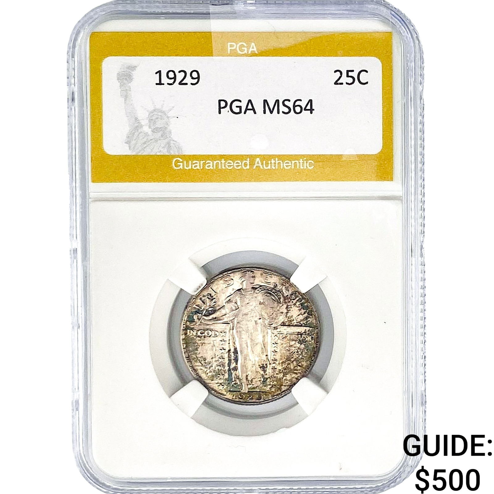 1929 Standing Liberty Quarter PGA MS64: 1929 Standing Liberty Quarter PGA MS64