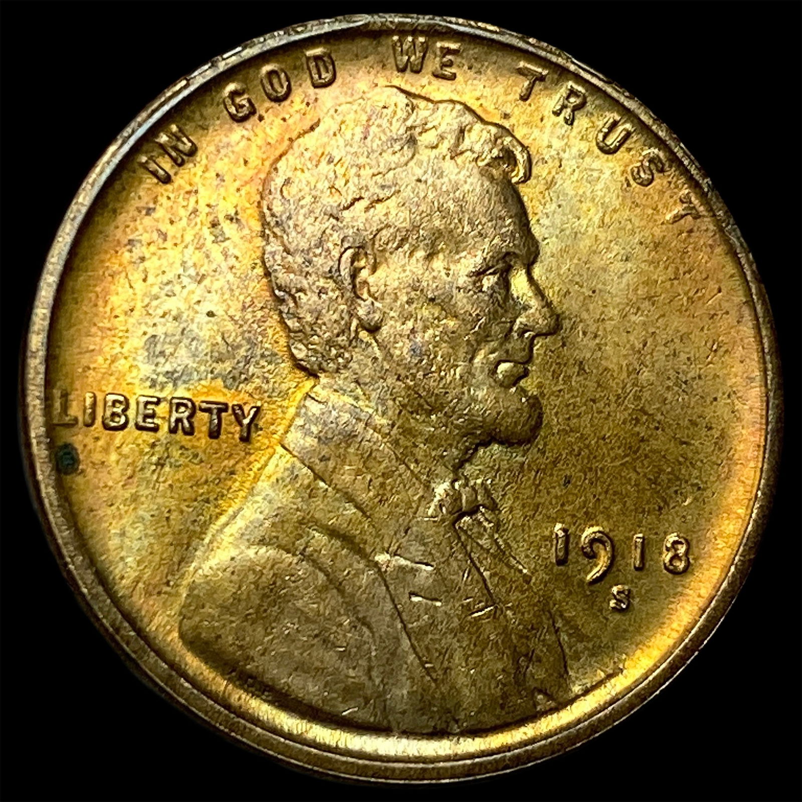 1918-S Lincoln Wheat Cent CLOSELY UNCIRCULATED: 1918-S Lincoln Wheat Cent CLOSELY UNCIRCULATED