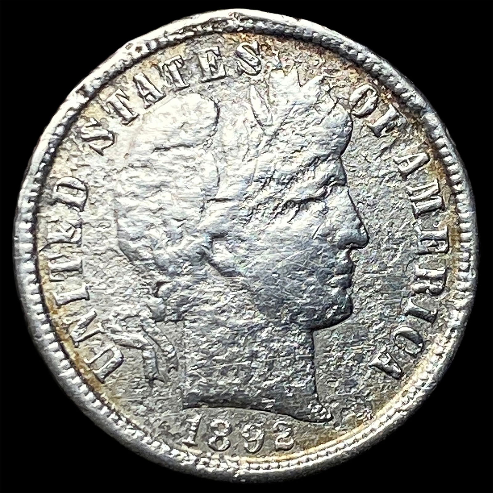 1892-S Silver Barber Dime HIGH GRADE: 1892-S Silver Barber Dime HIGH GRADE