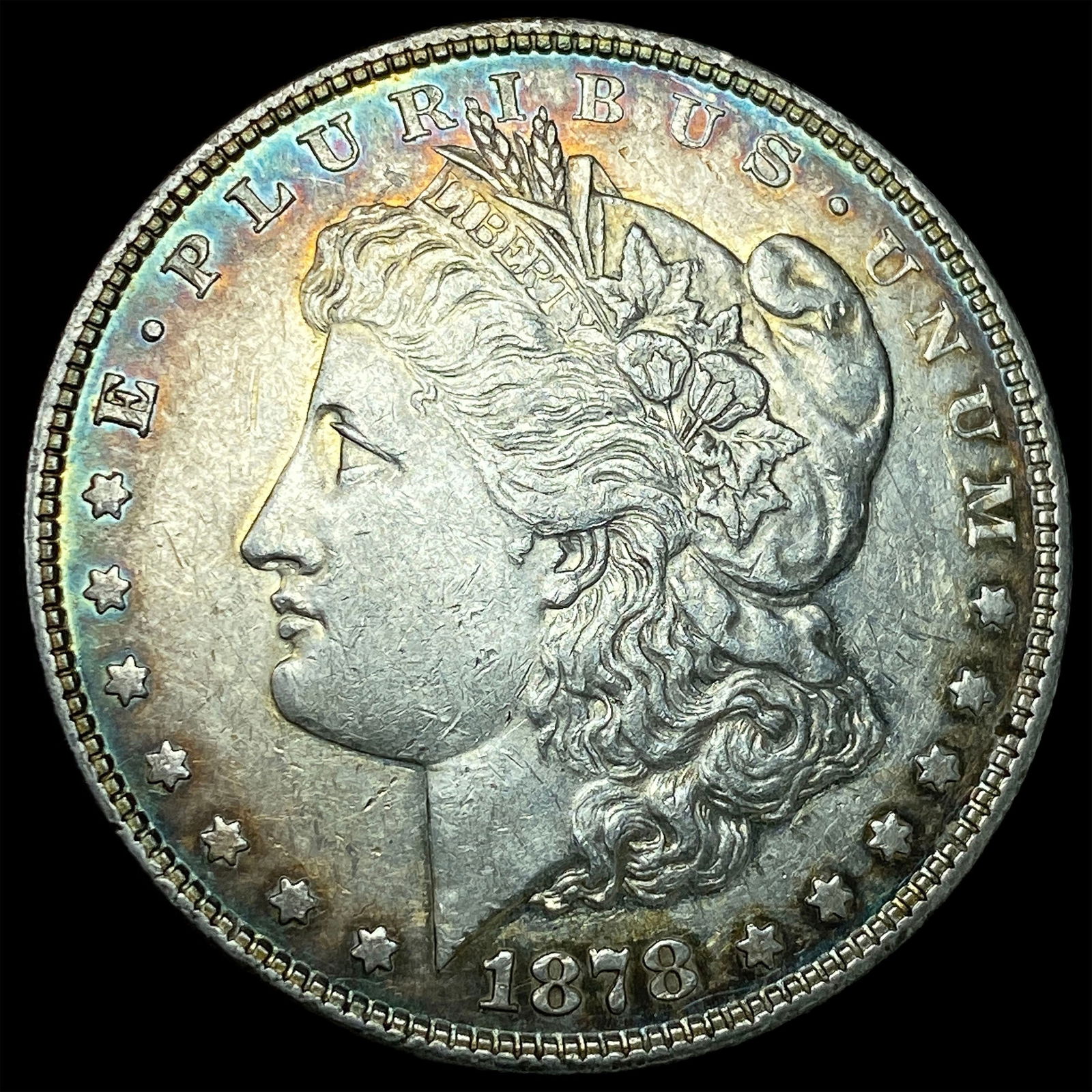 1878 8TF Silver Morgan Dollar CLOSELY UNCIRCULATED: 1878 8TF Silver Morgan Dollar CLOSELY UNCIRCULATED