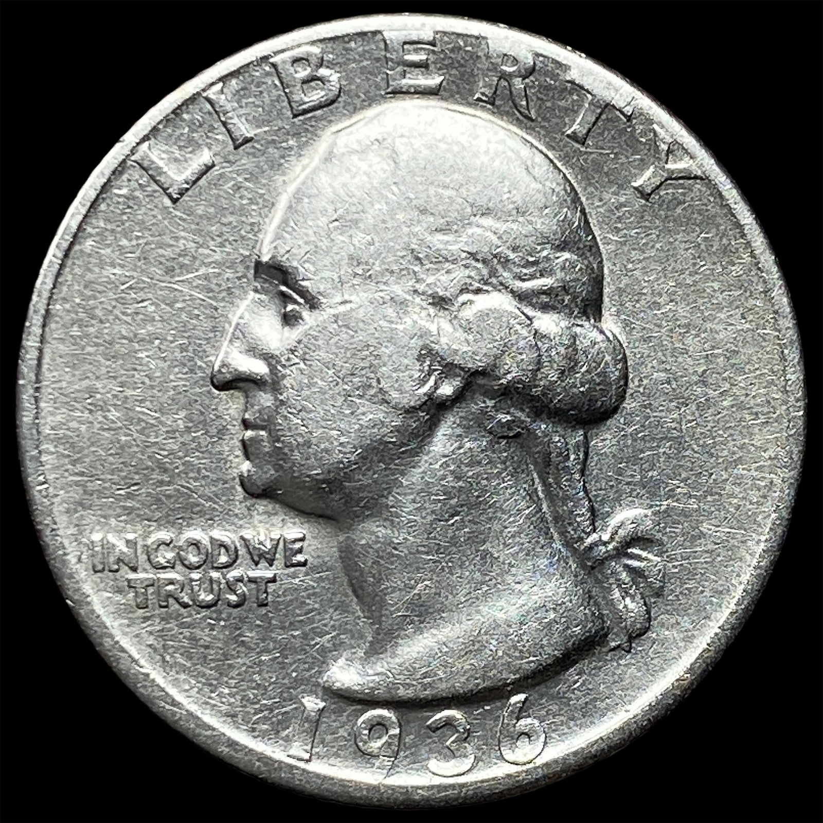 1936-D Silver Washington Quarter NEARLY UNCIRCULATED (1 of 2)
