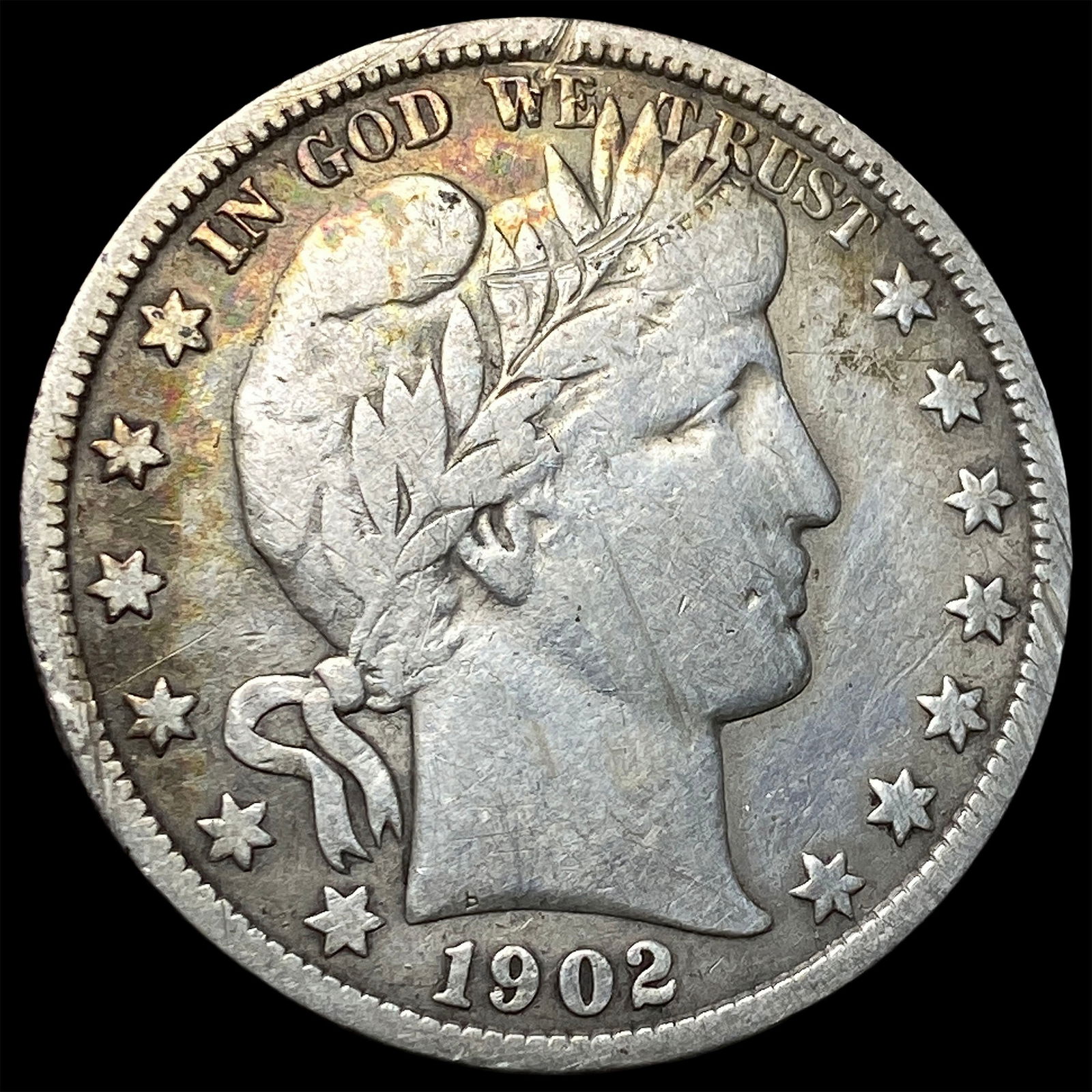 1902-S Silver Barber Half Dollar LIGHTLY CIRCULATED: 1902-S Silver Barber Half Dollar LIGHTLY CIRCULATED