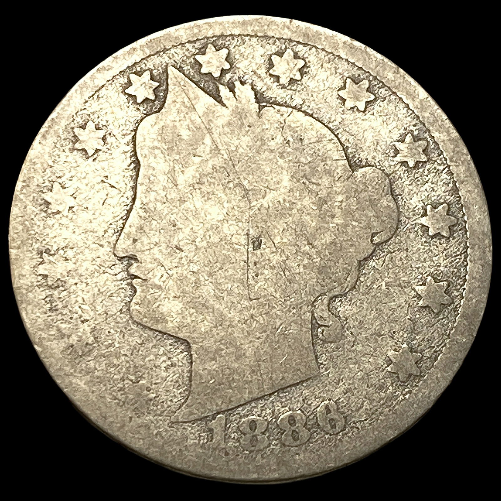 1886 Liberty Head Nickel NICELY CIRCULATED: 1886 Liberty Head Nickel NICELY CIRCULATED