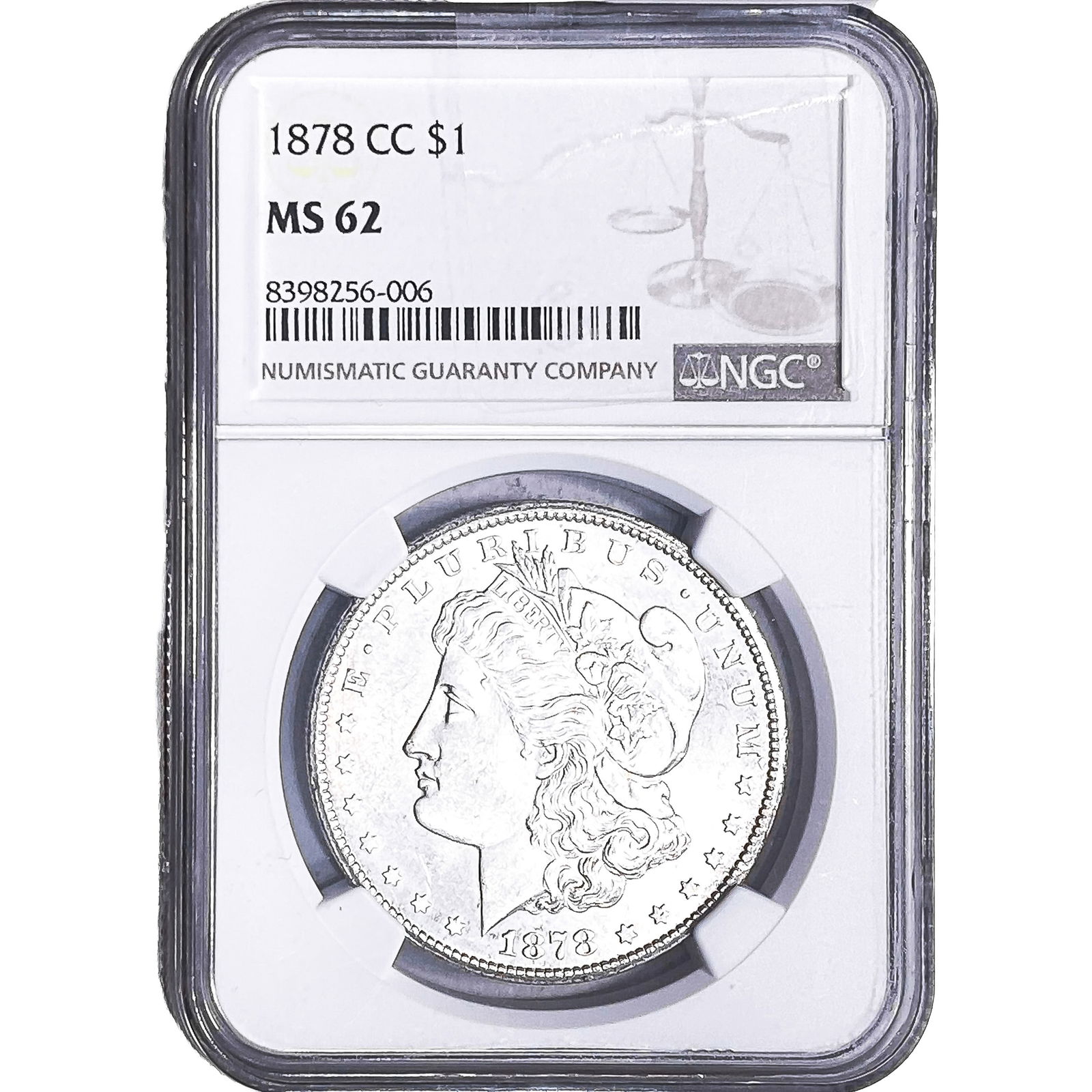 1878-CC Morgan Silver Dollar NGC MS62 (1 of 2)
