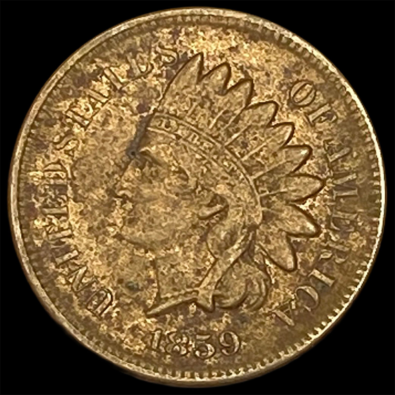1859 Indian Head Cent NEARLY UNCIRCULATED (1 of 2)